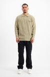 HEAVY KNIT HALF ZIP | Sand