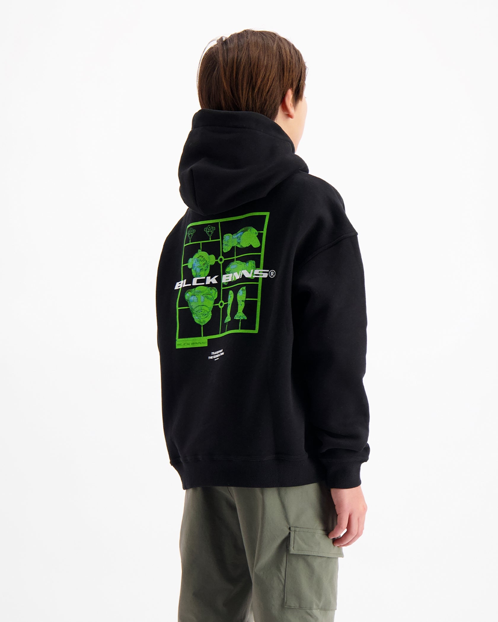 KIDS ACTION FIGURE HOODIE | Schwarz