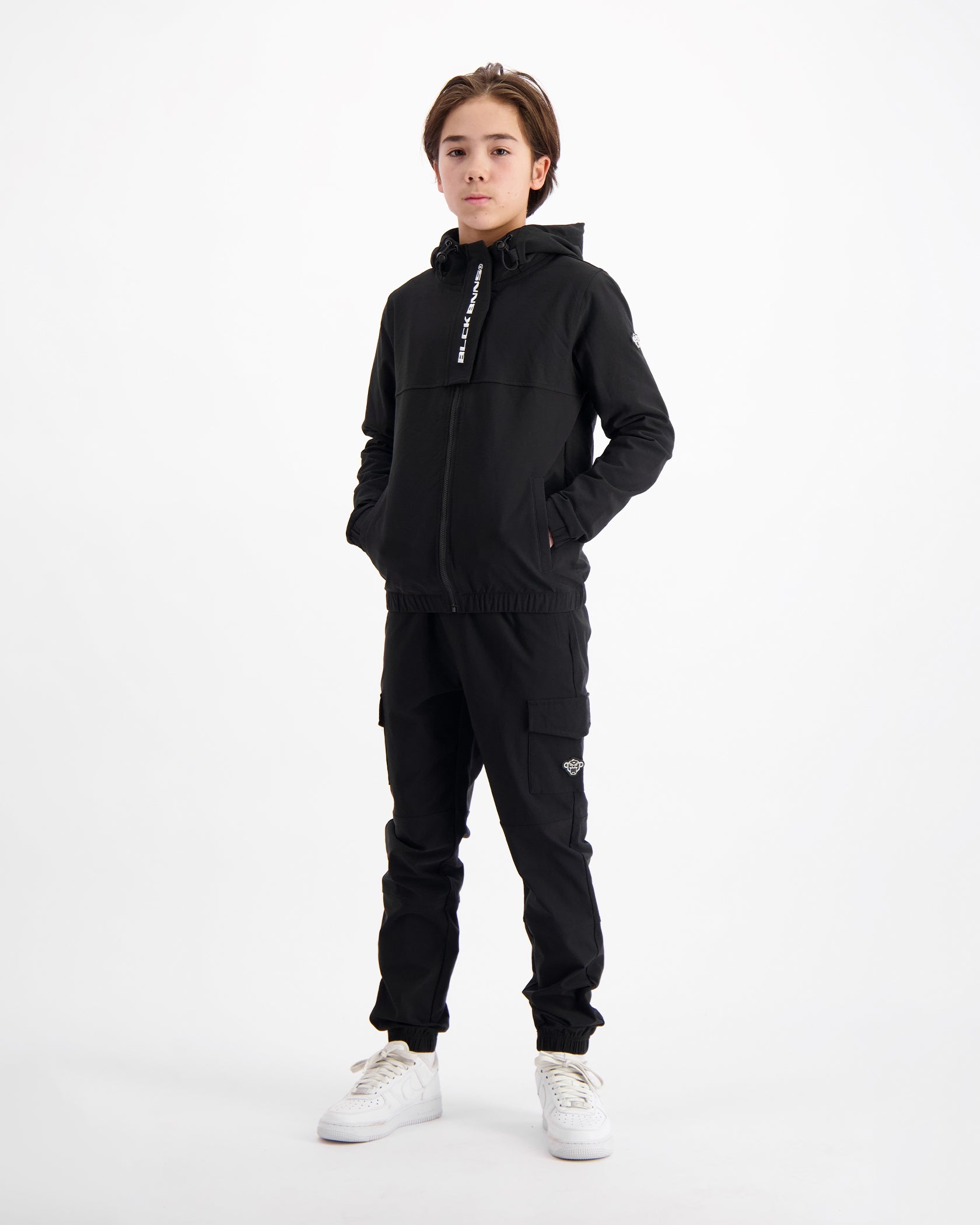 KIDS CARGO PANTS | Schwarz