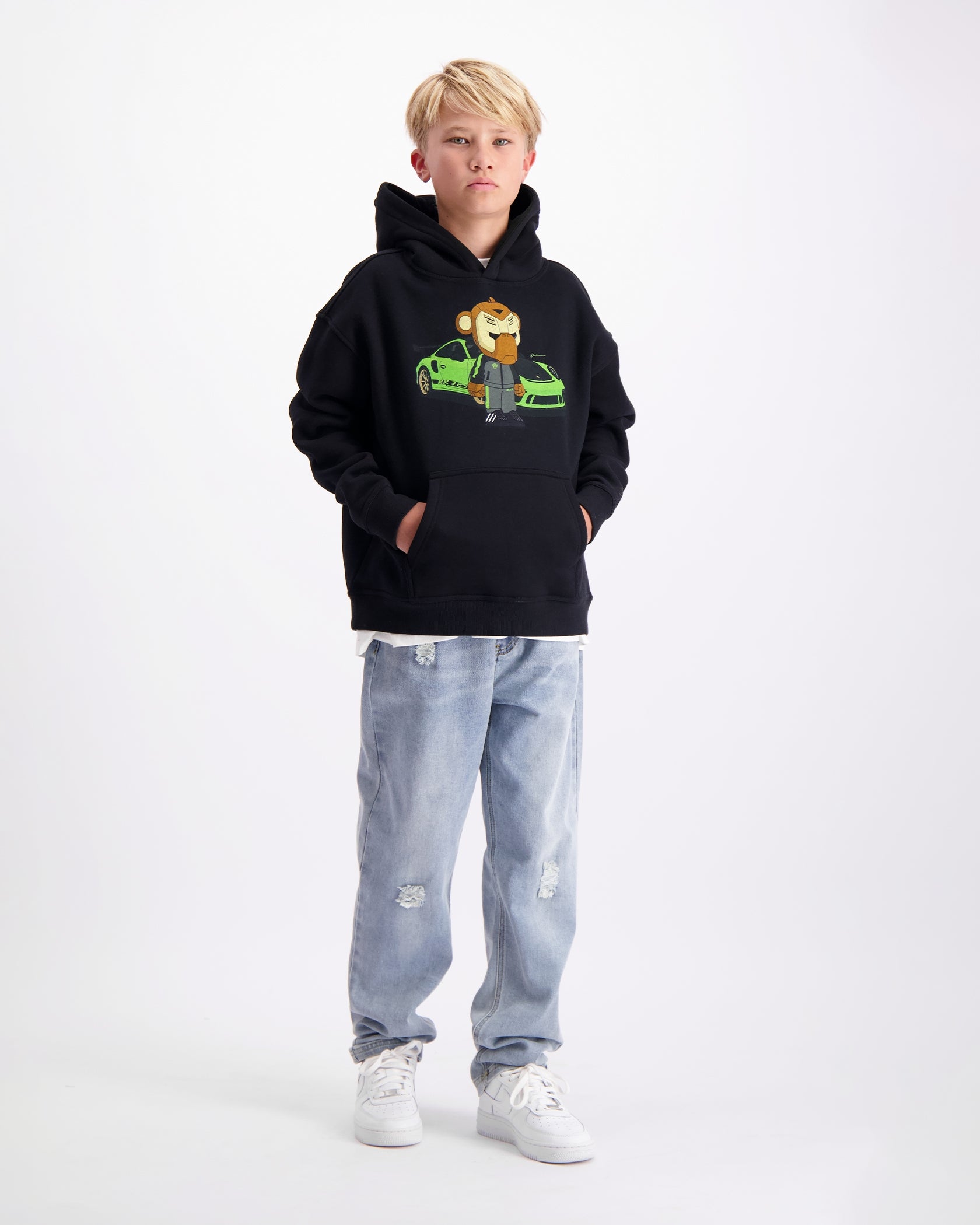 KIDS BB3 RS HOODIE | Schwarz