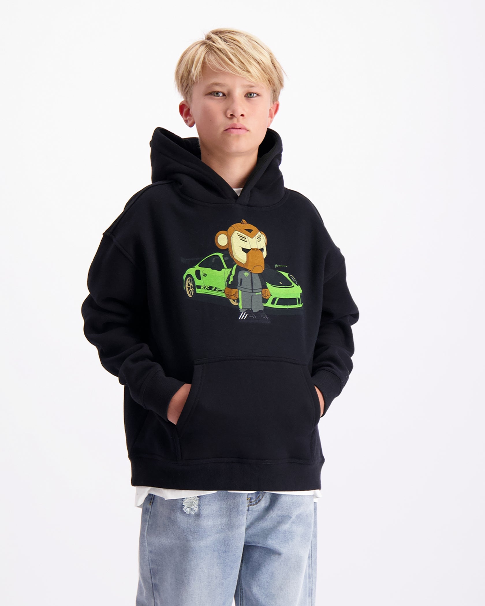 KIDS BB3 RS HOODIE | Schwarz