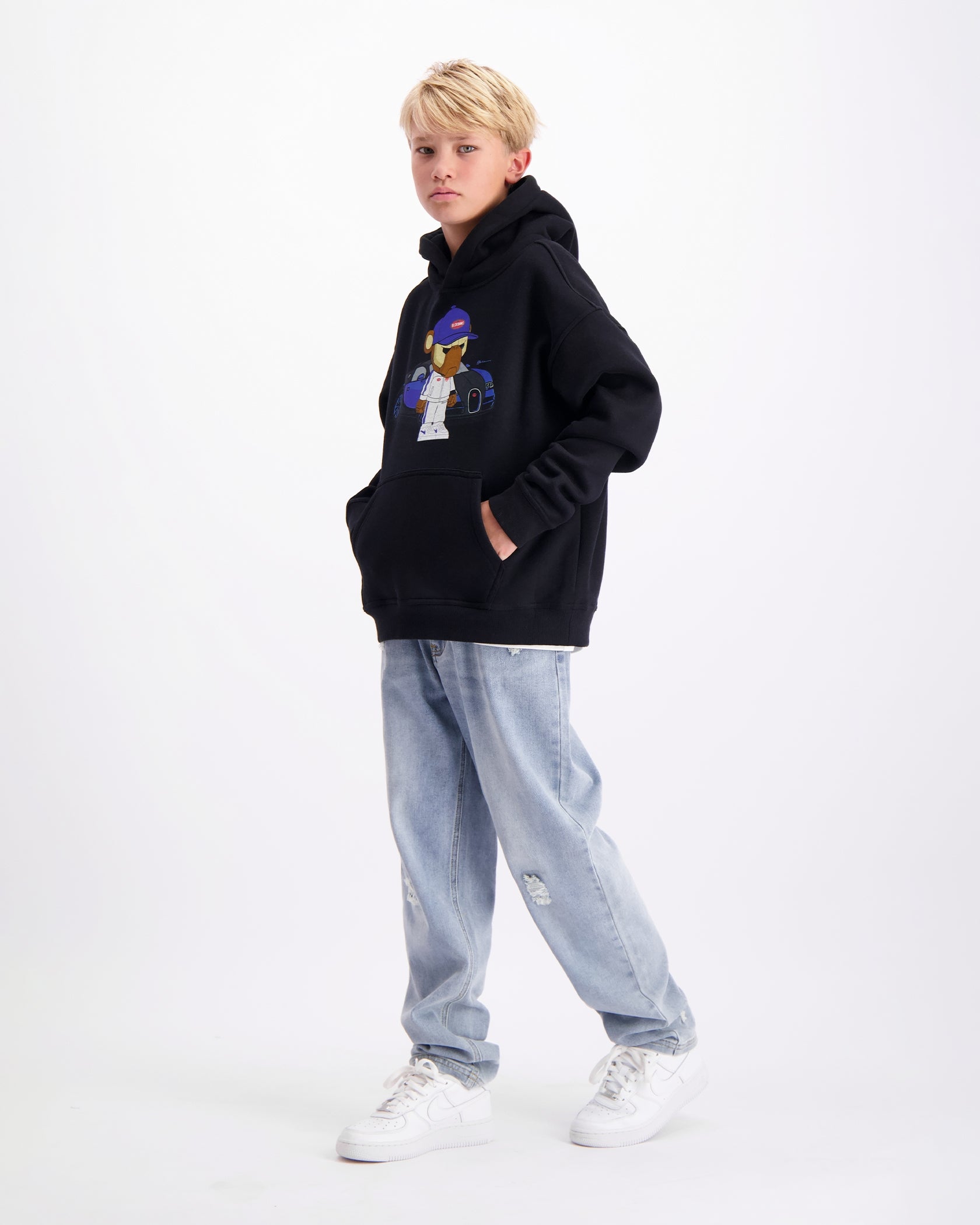 KIDS BBUGATTY HOODIE | Schwarz