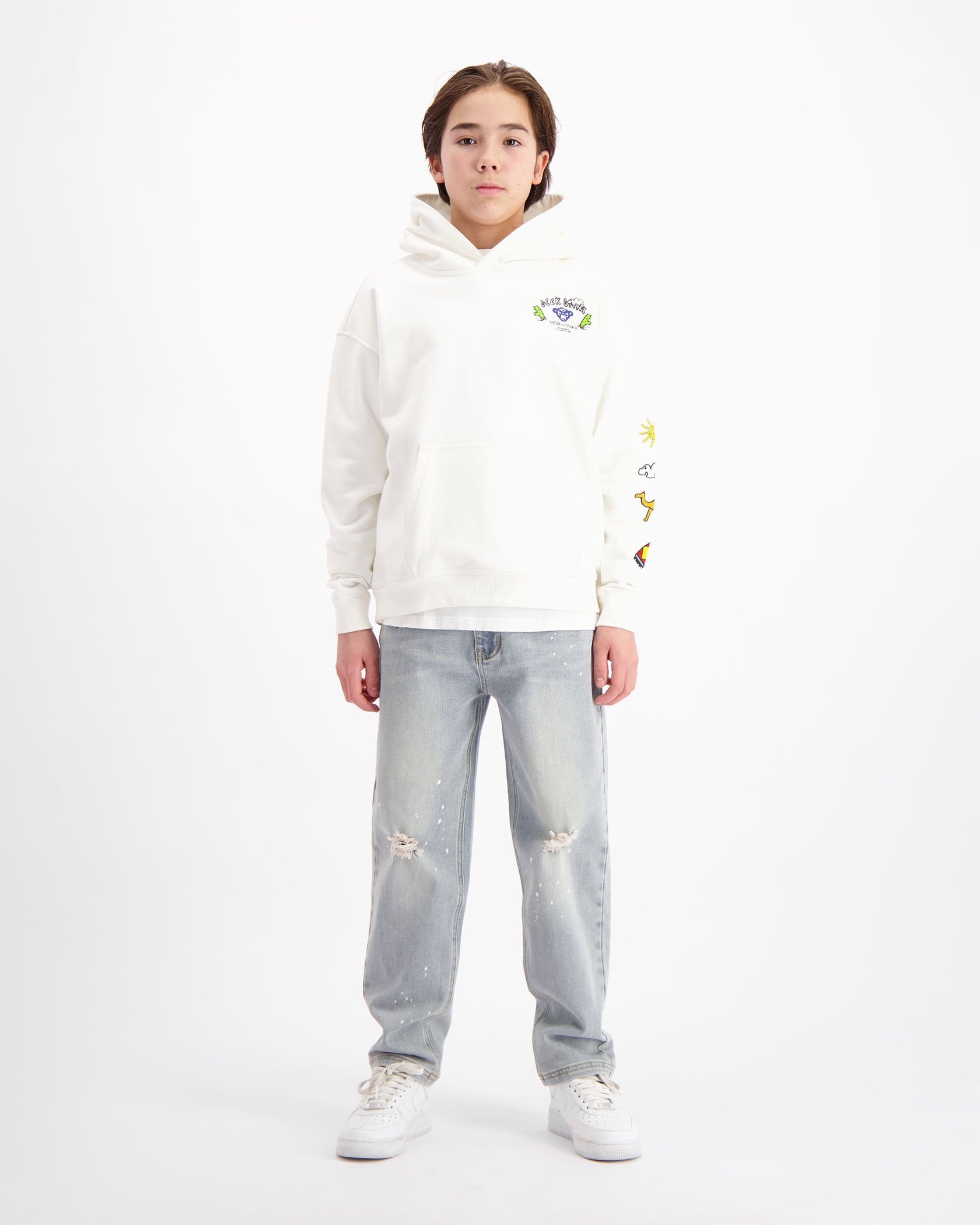 KIDS CRAYON HOODIE | Weiß