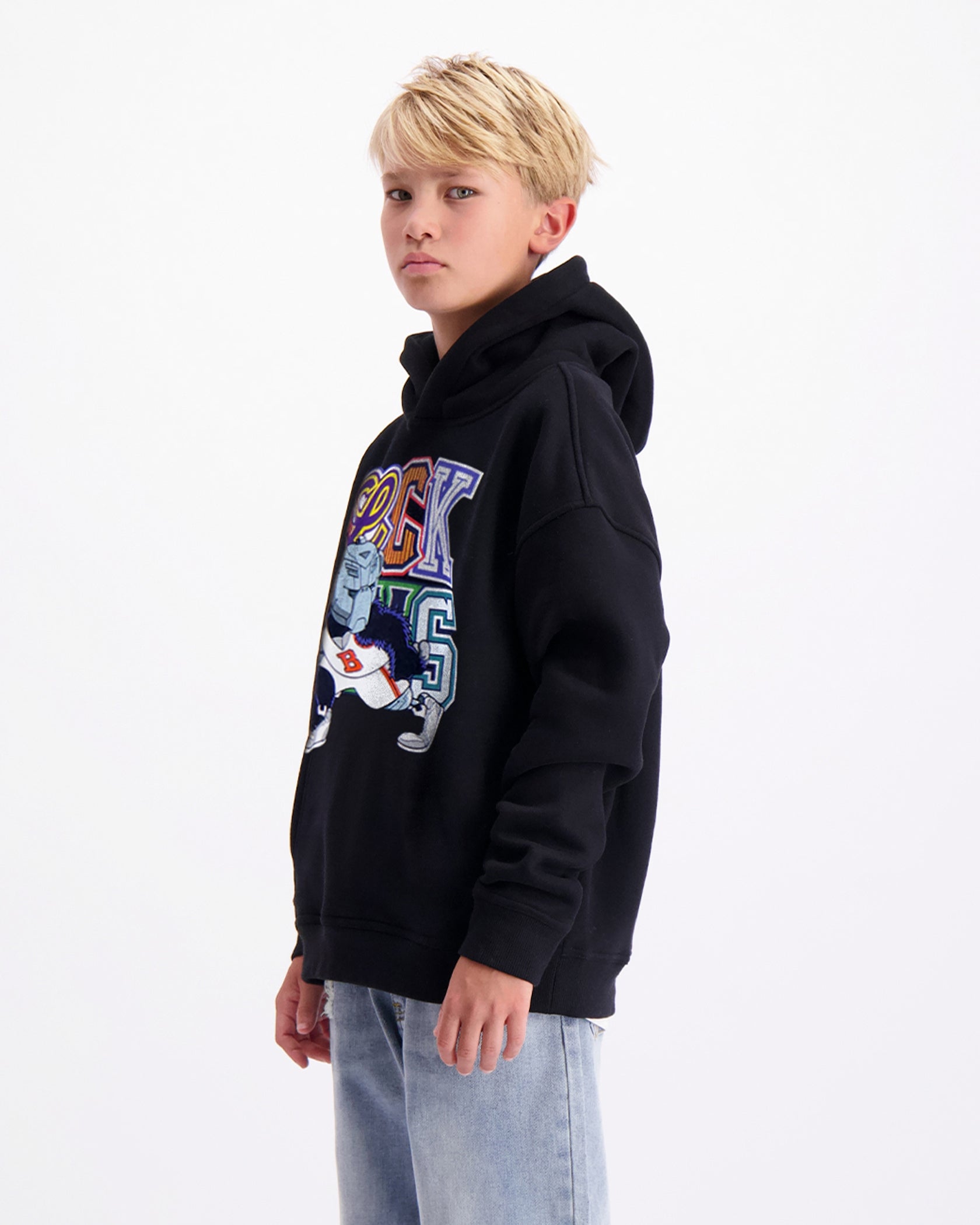 KIDS DRIBBLE HOODIE | Schwarz