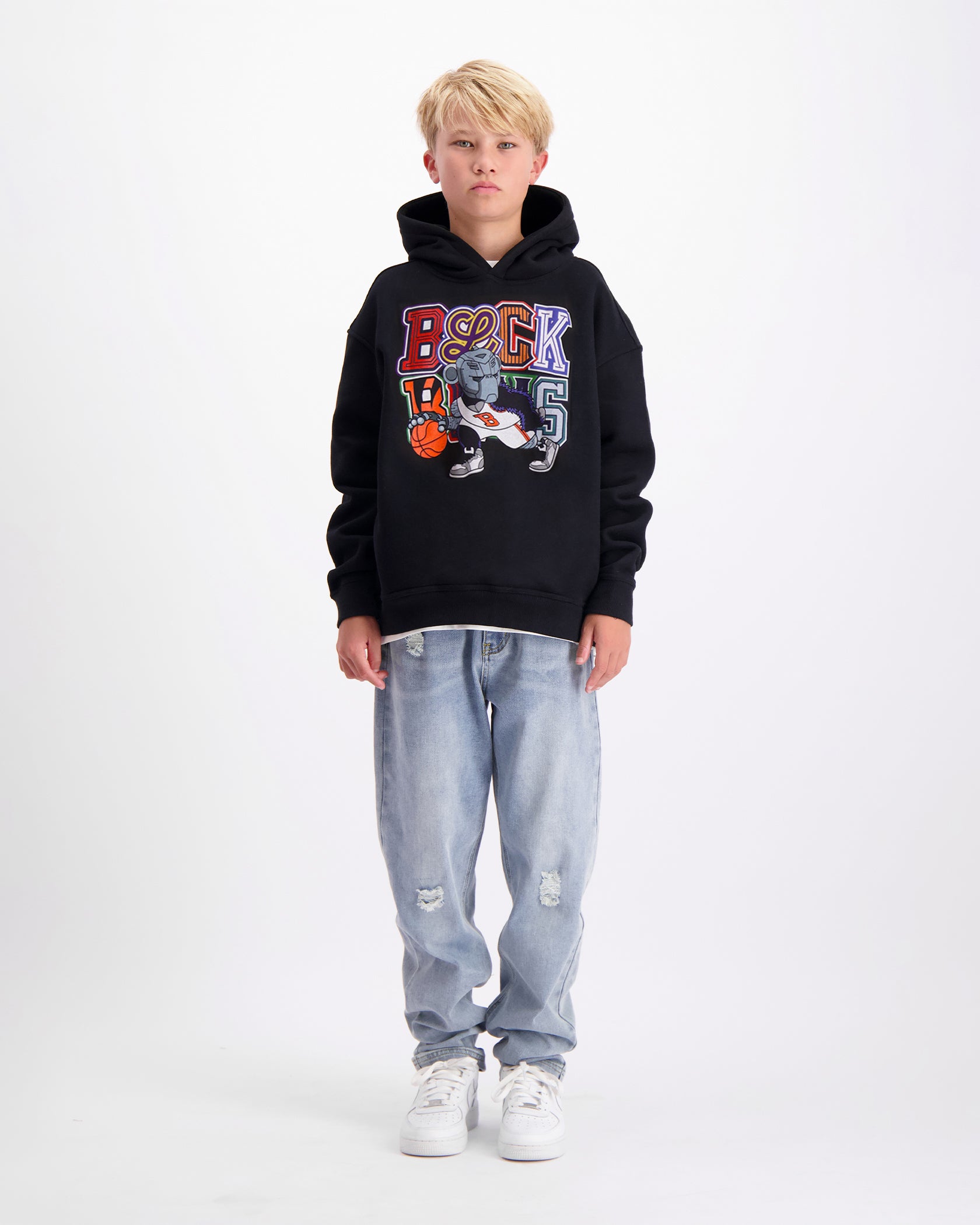 KIDS DRIBBLE HOODIE | Schwarz
