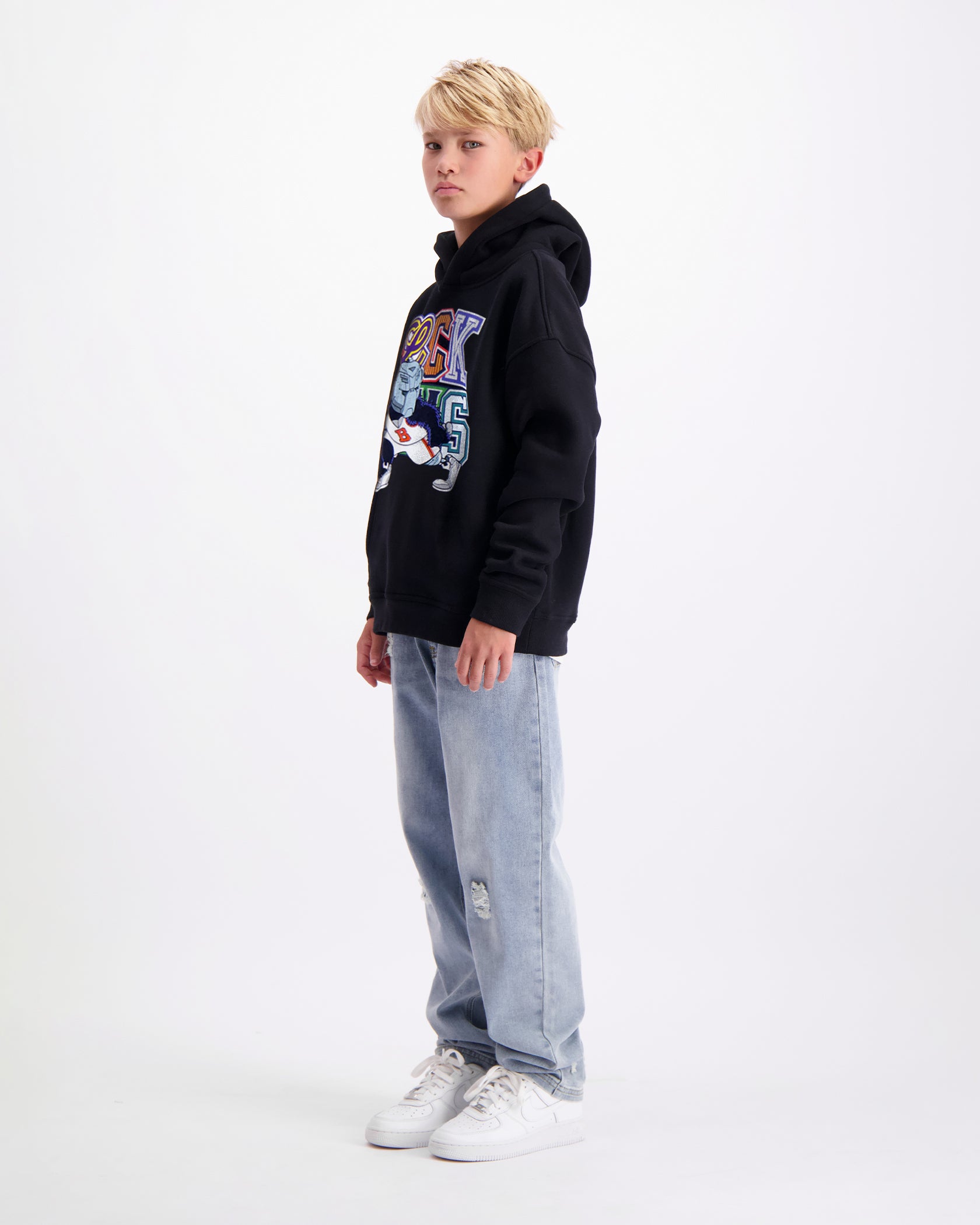 KIDS DRIBBLE HOODIE | Schwarz