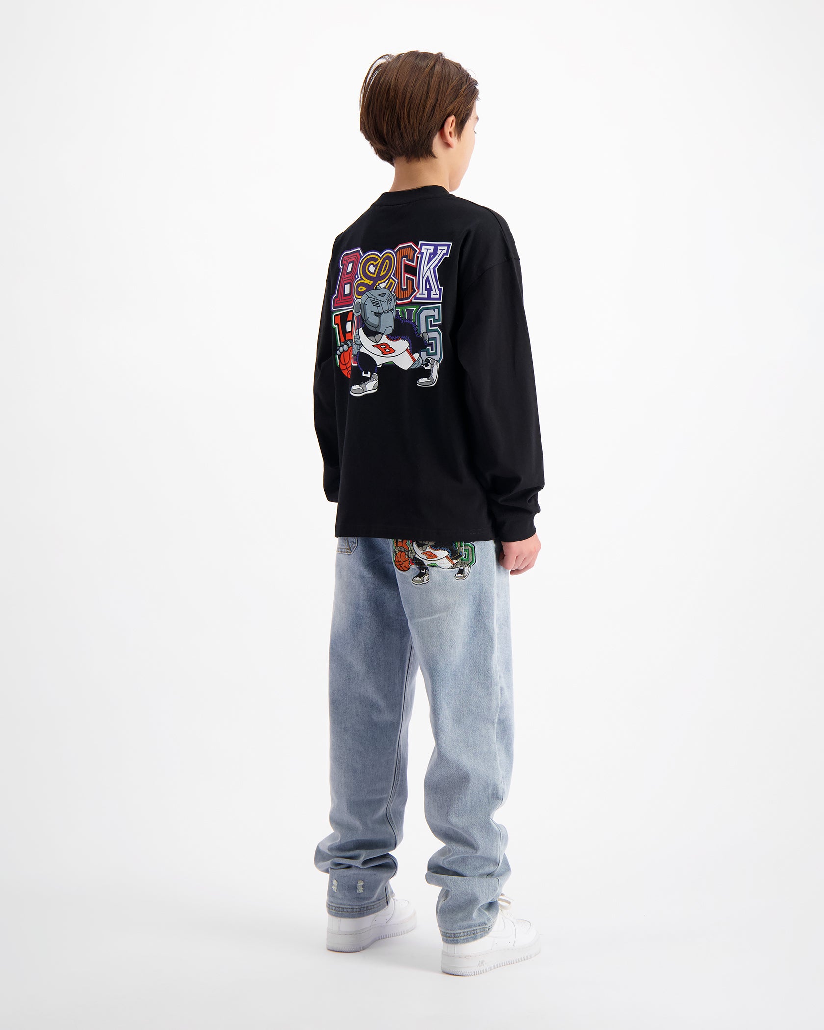 KIDS DRIBBLE LONGSLEEVE SET | Schwarz