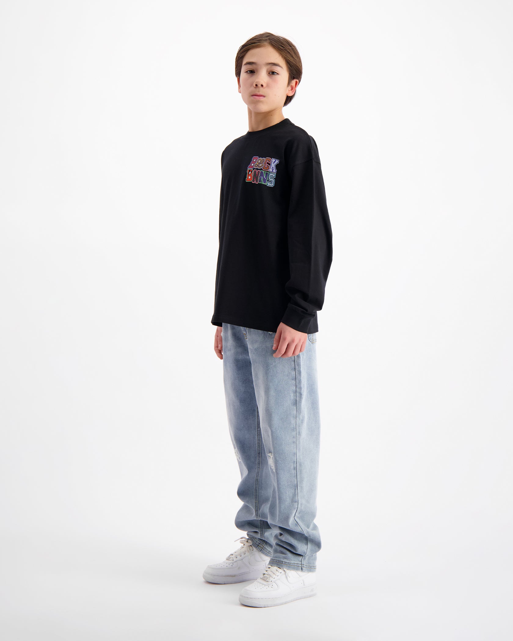 KIDS DRIBBLE LONGSLEEVE SET | Schwarz