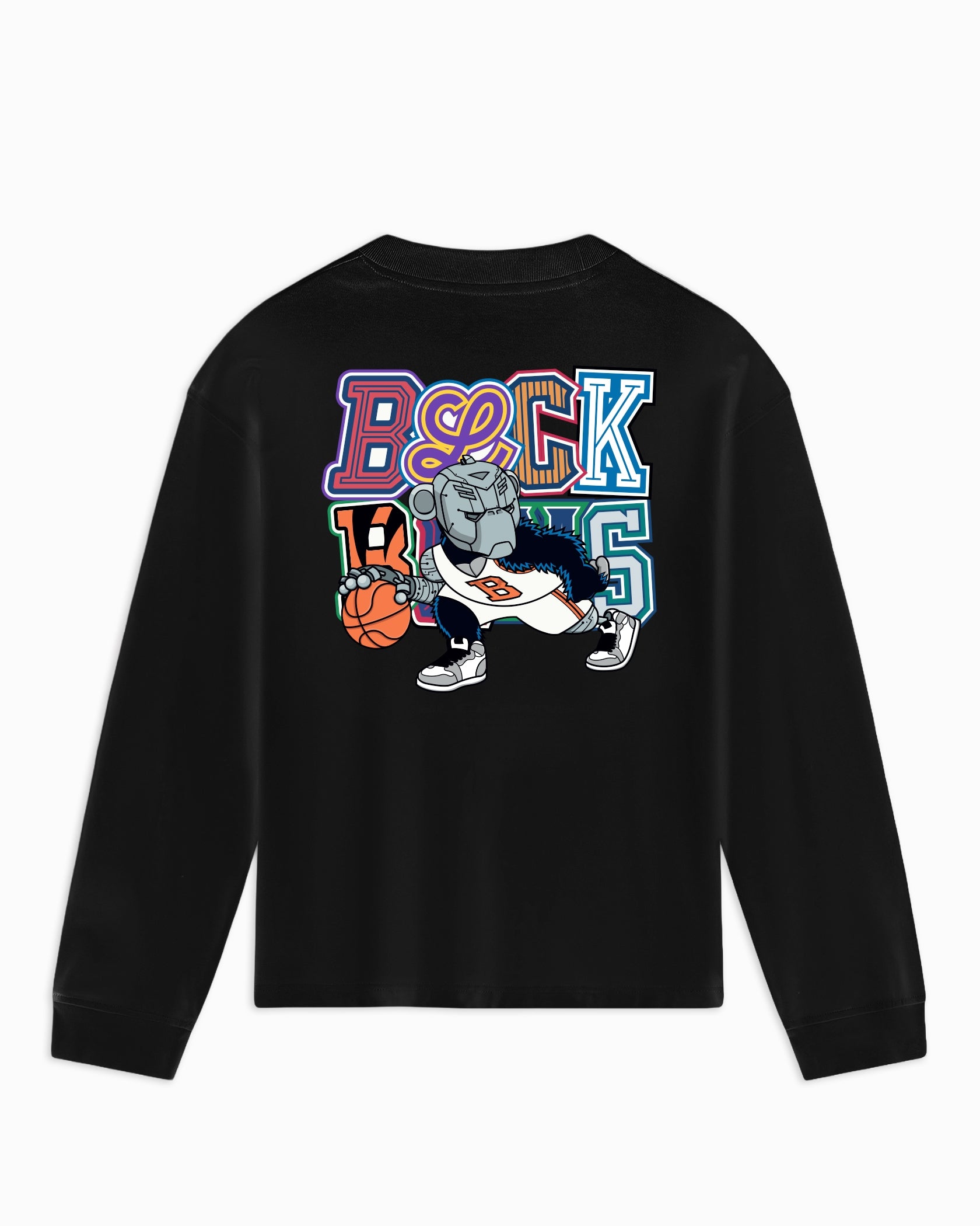 KIDS DRIBBLE LONGSLEEVE T-SHIRT | Schwarz