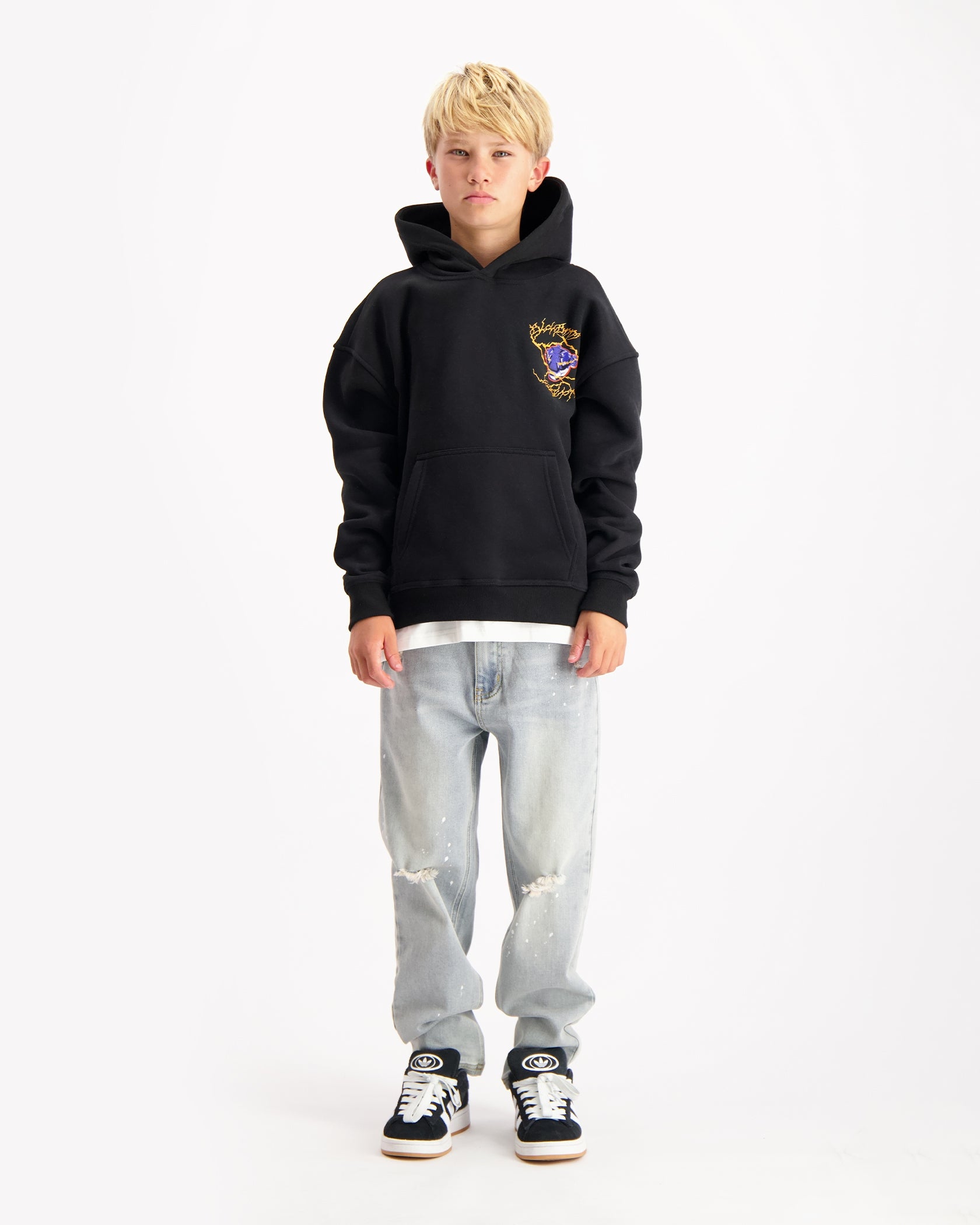 KIDS ELECTRO HOODIE | Schwarz