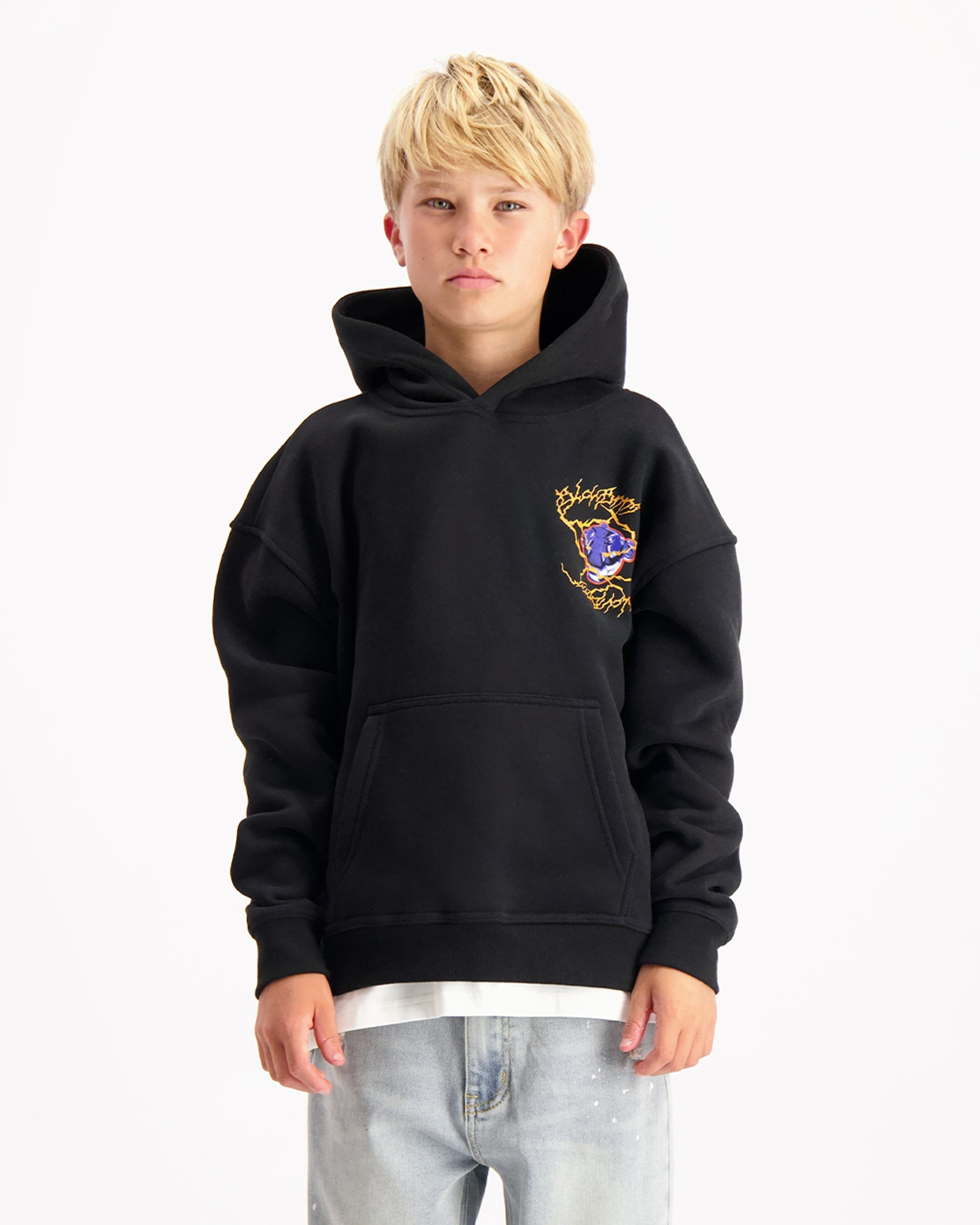KIDS ELECTRO HOODIE | Schwarz