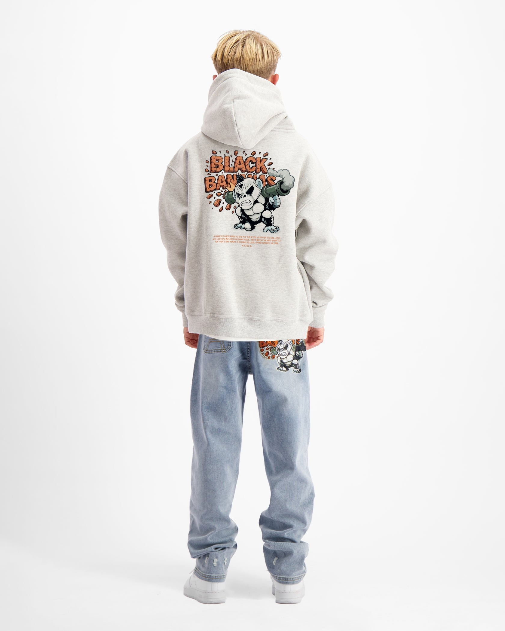 KIDS EXPLODE HOODIE | Melange Grau