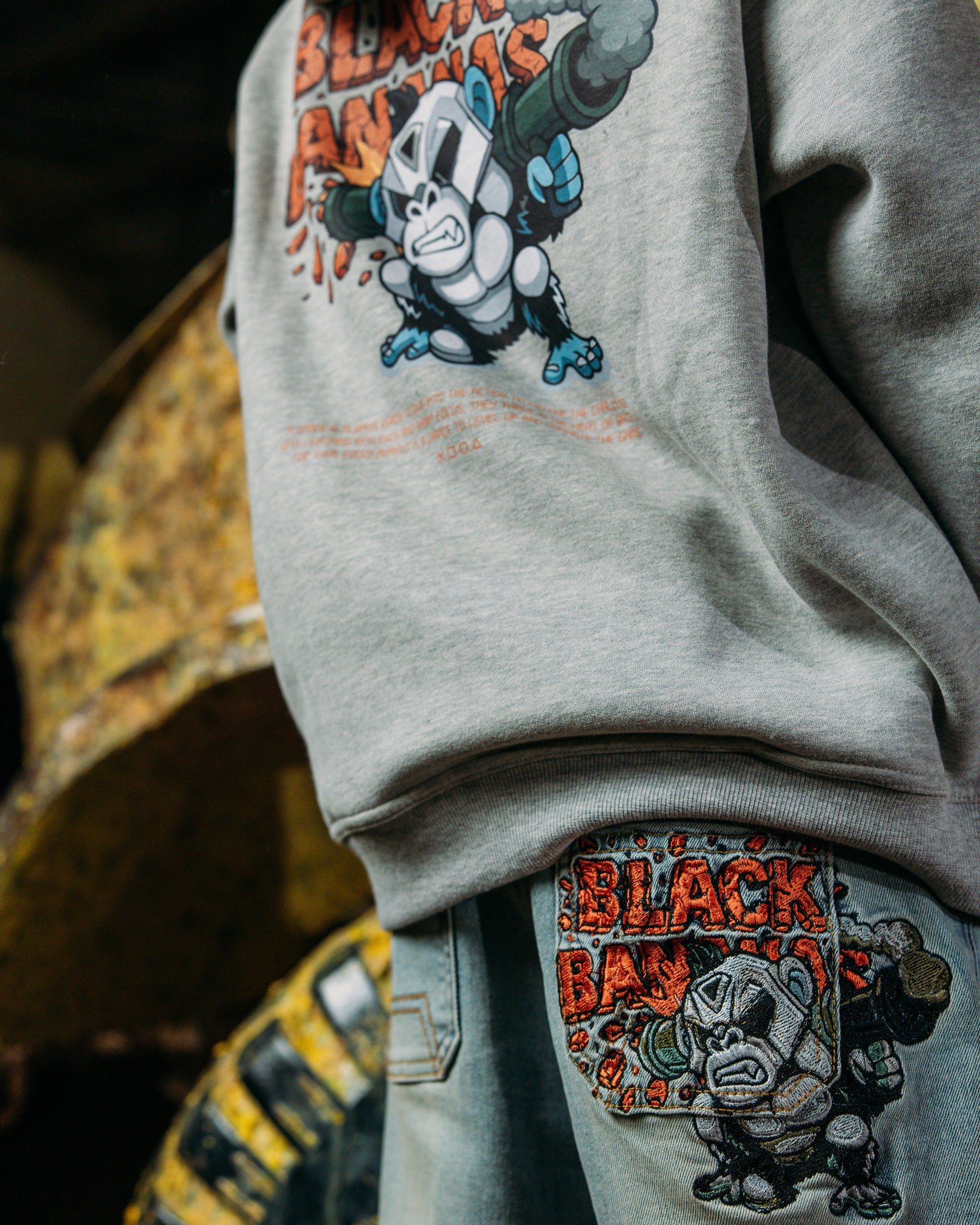 KIDS EXPLODE HOODIE | Melange Grau