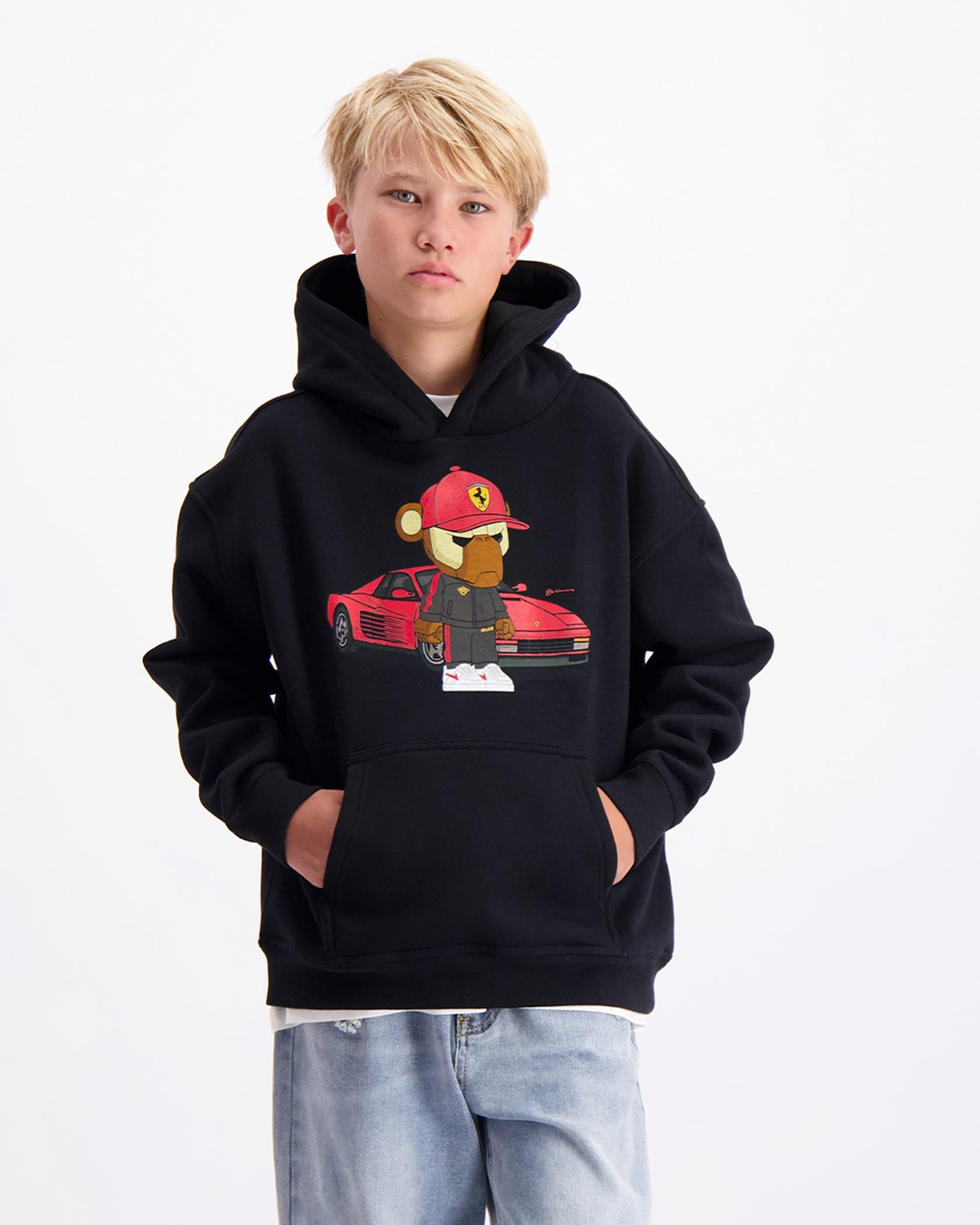 KIDS FEBBARI HOODIE | Schwarz