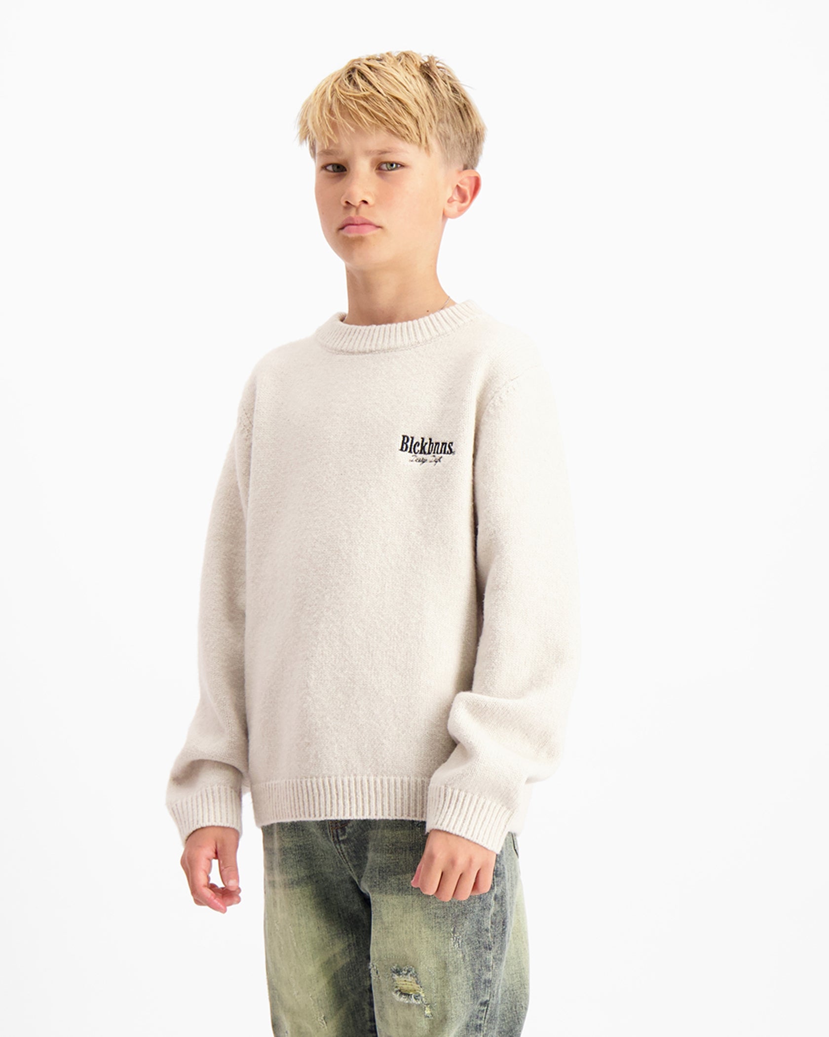 KIDS KNITTED SWEATER | Beige