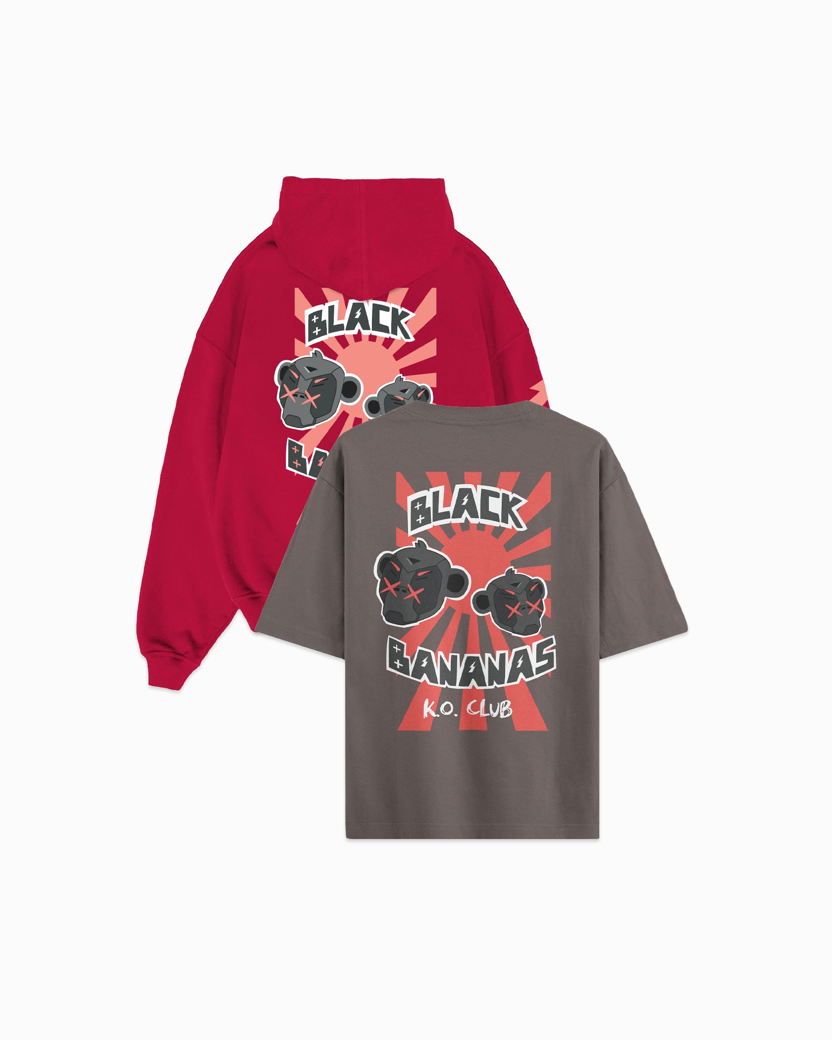 2ER-PACK - KO CLUB T-SHIRT & HOODIE | ROT