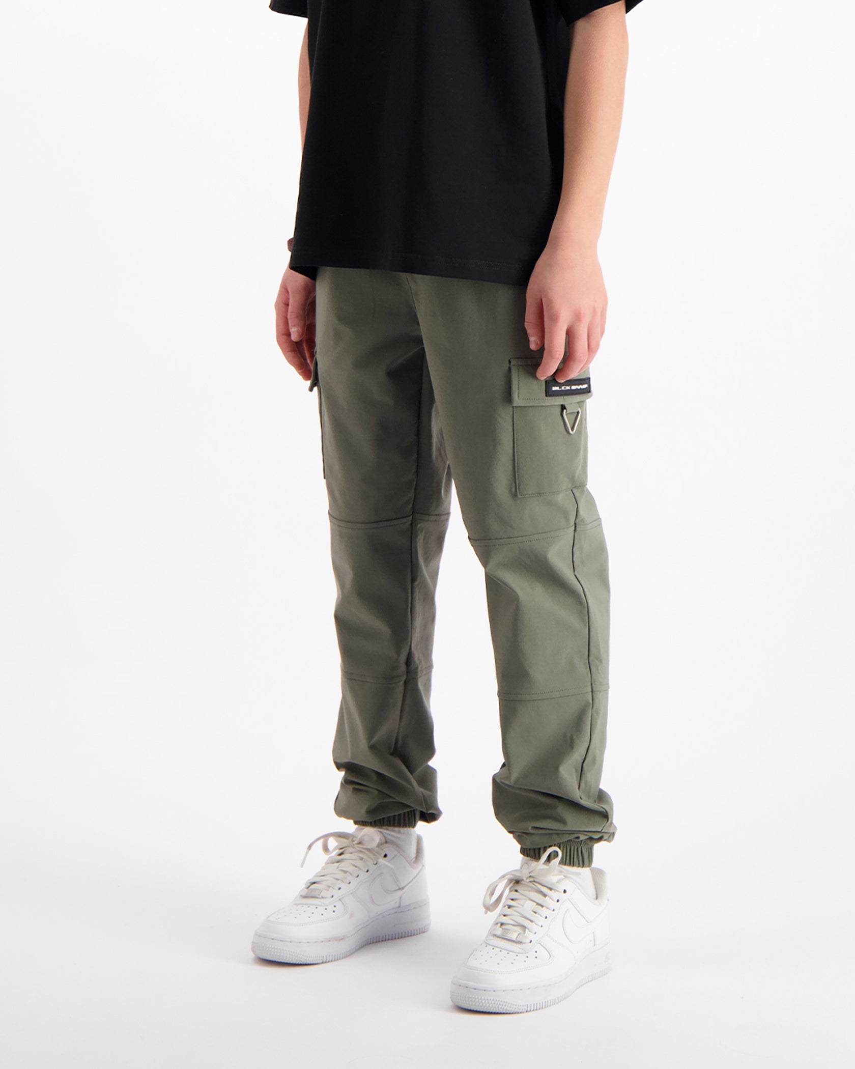 KIDS PLATE CARGO PANTS | Grün