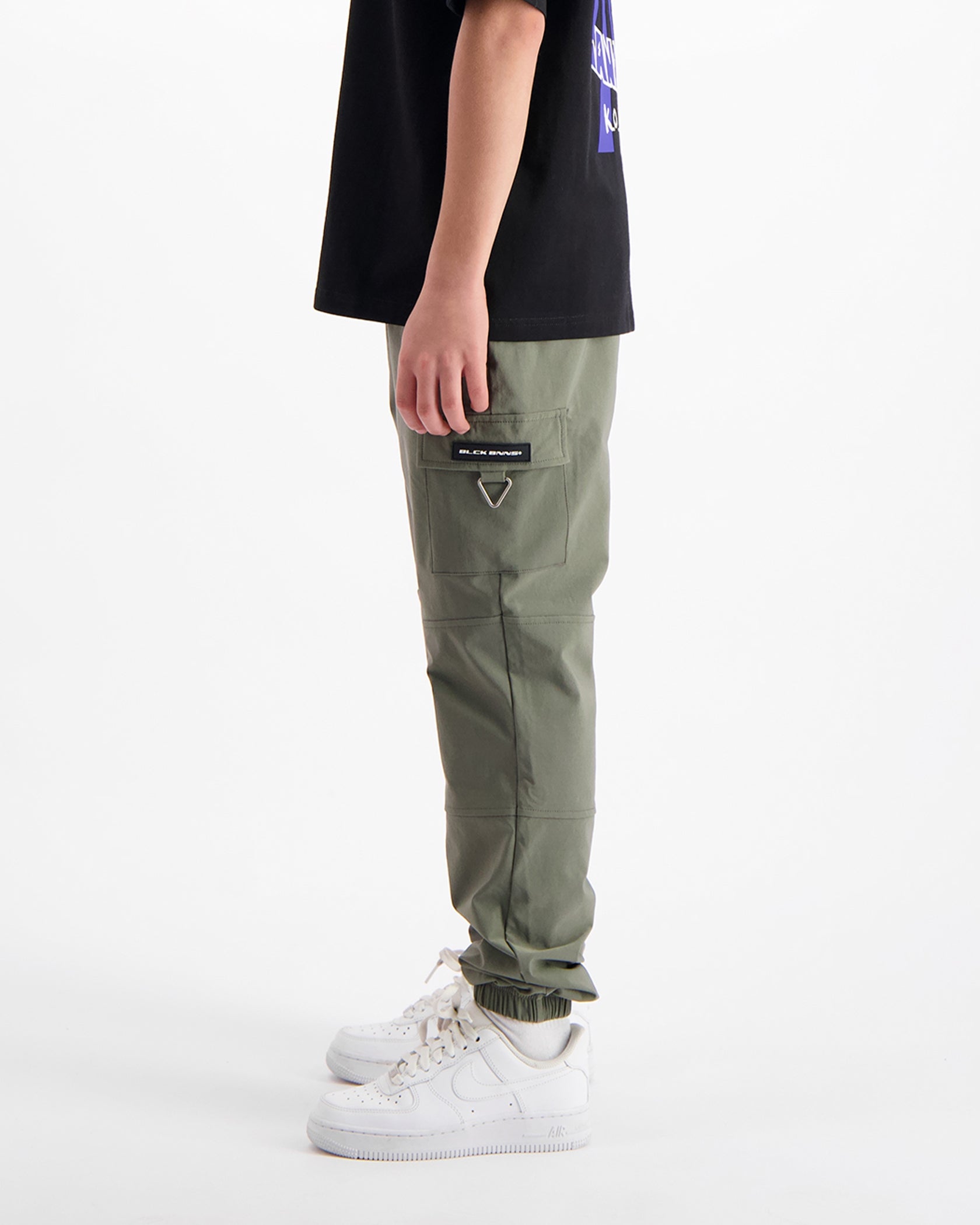 KIDS PLATE CARGO PANTS | Grün