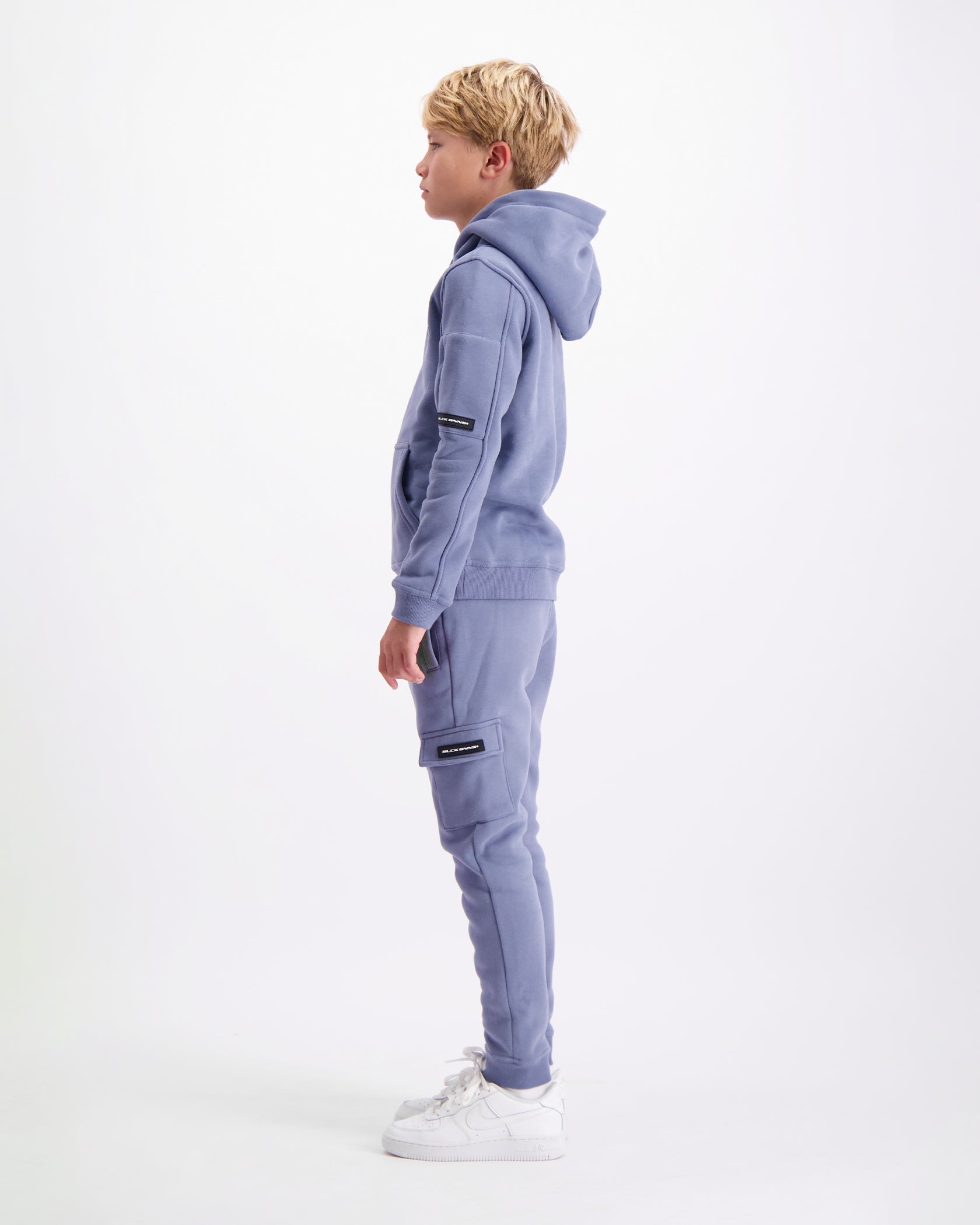 KIDS PLATE HOODIE SET | Blau