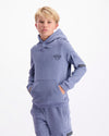 KIDS PLATE HOODIE | Blau