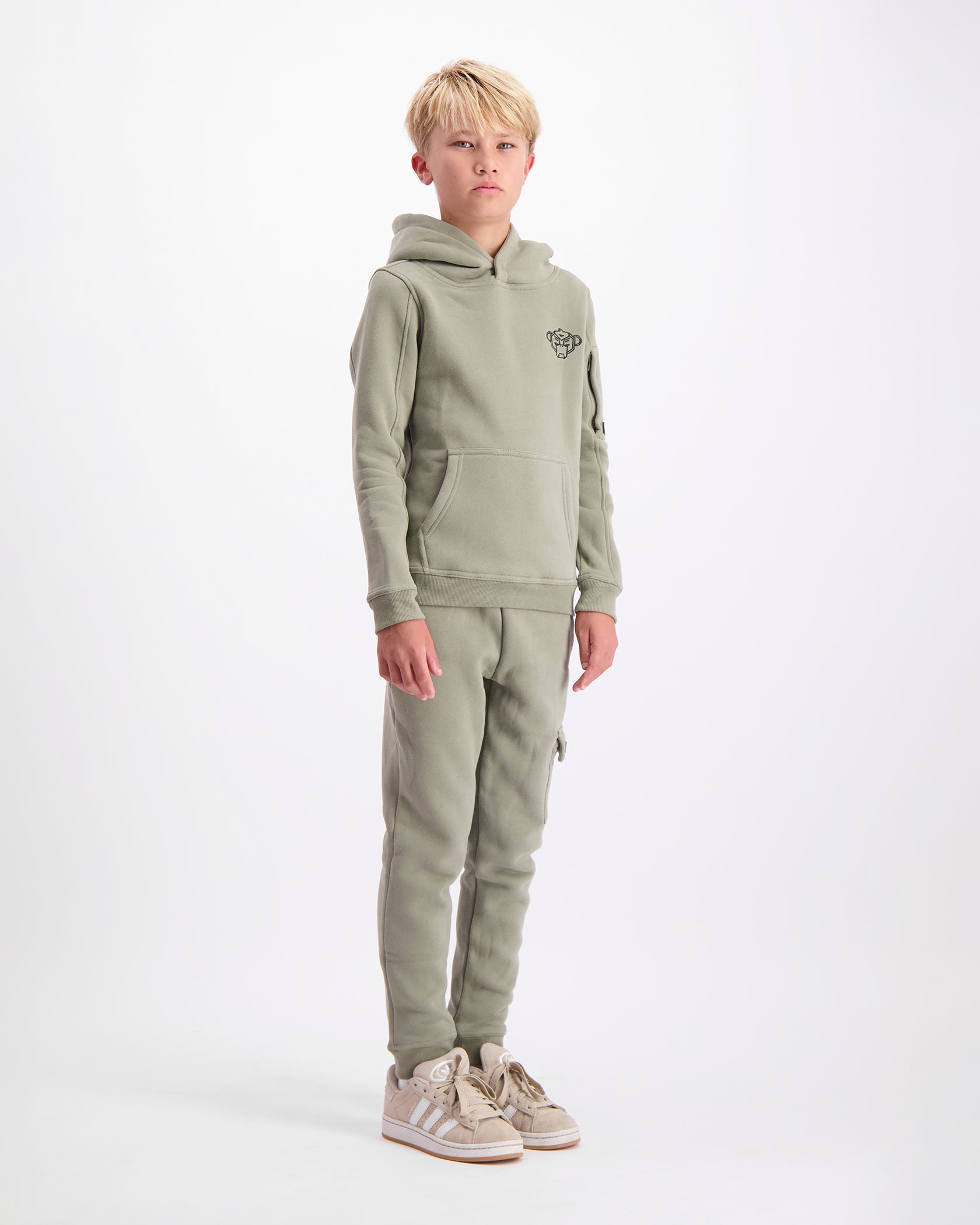 KIDS PLATE HOODIE SET | Grün