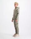 KIDS PLATE HOODIE SET | Grün
