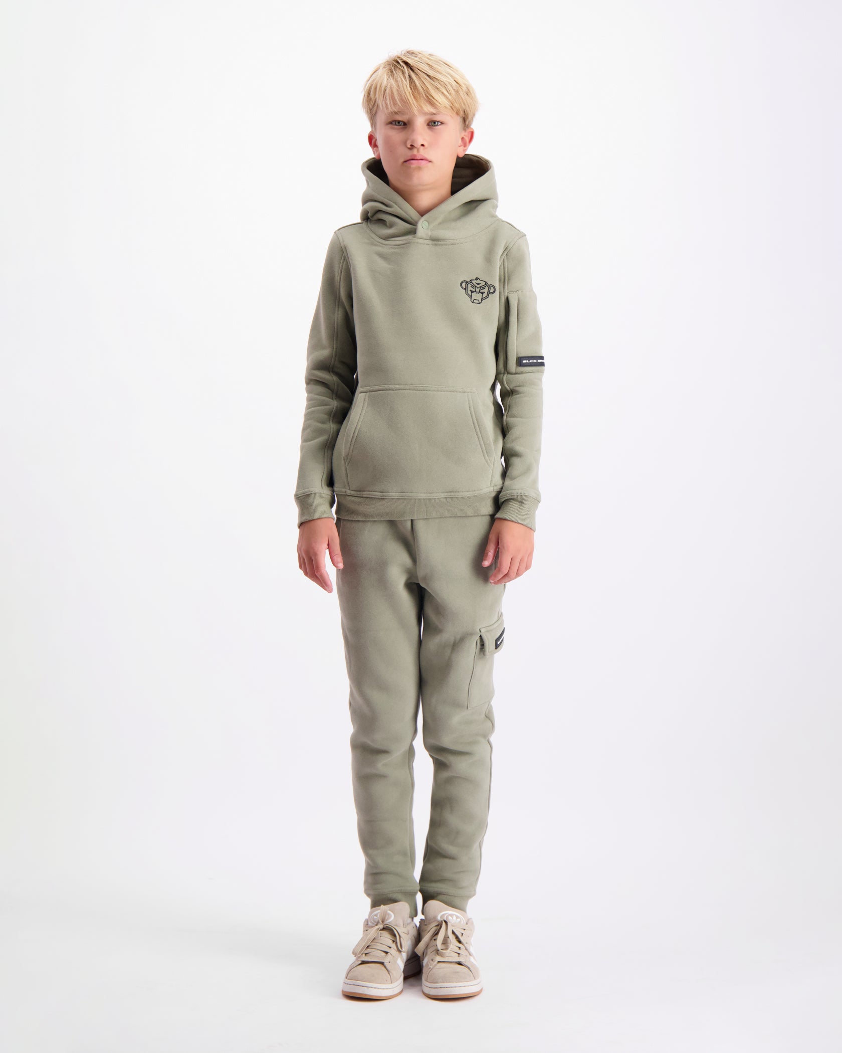 KIDS PLATE HOODIE SET | Grün