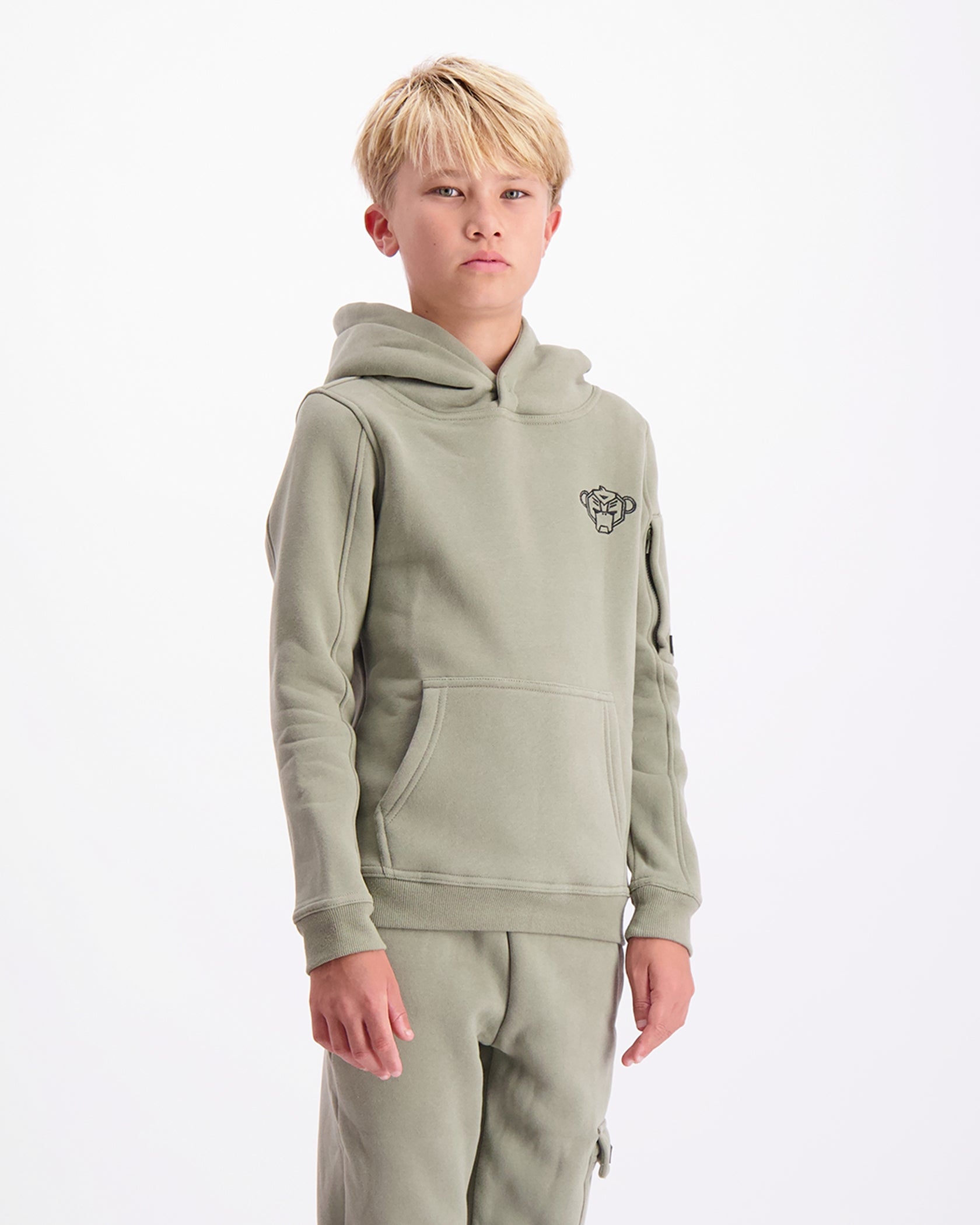 KIDS PLATE HOODIE | Grün