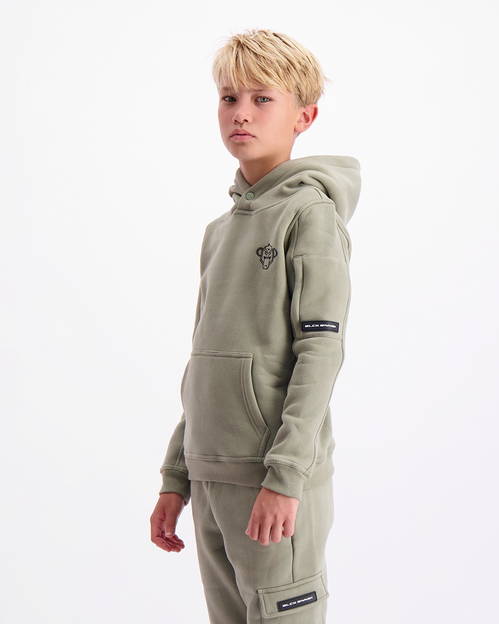 KIDS PLATE HOODIE | Grün