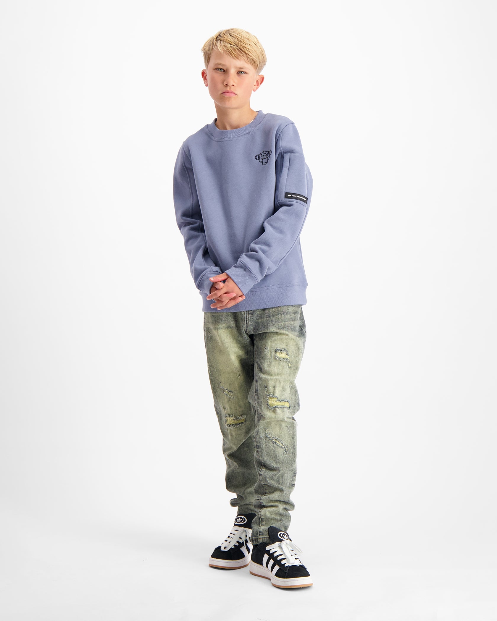 KIDS PLATE SWEATER | Blau