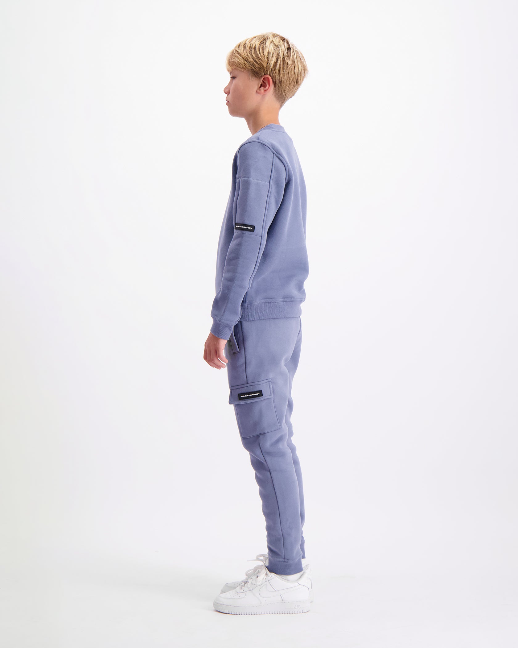 KIDS PLATE SWEATER SET | Blau