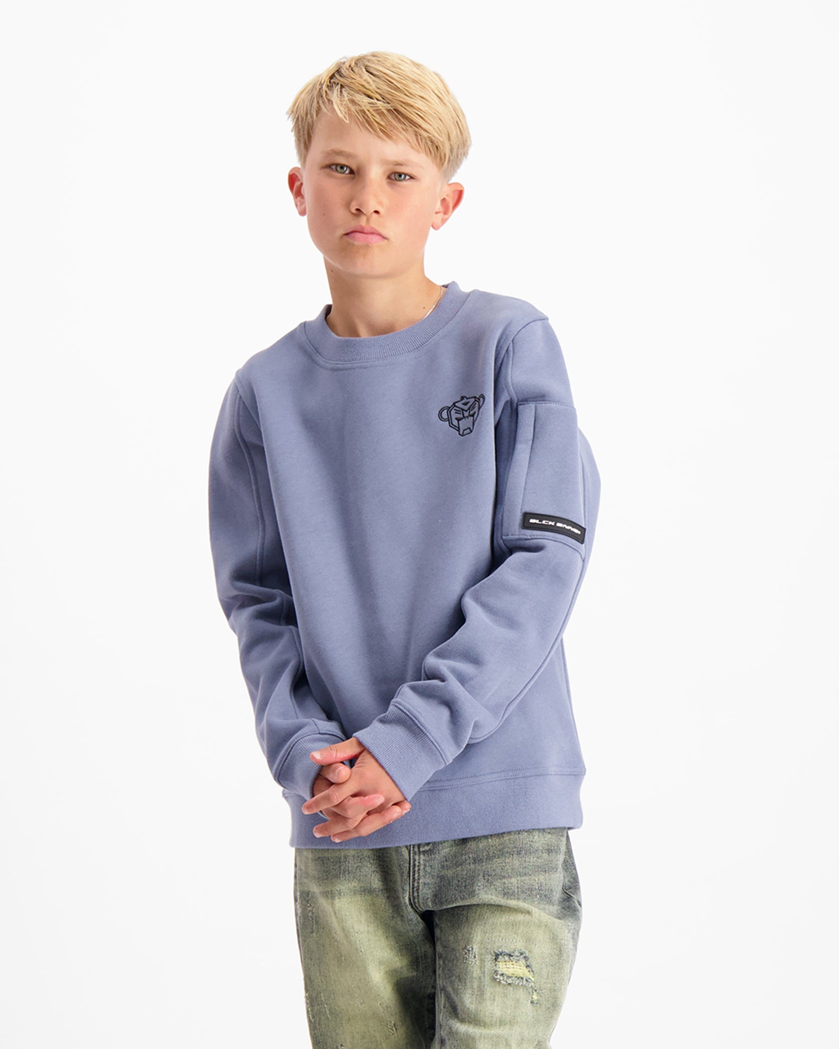 KIDS PLATE SWEATER | Blau