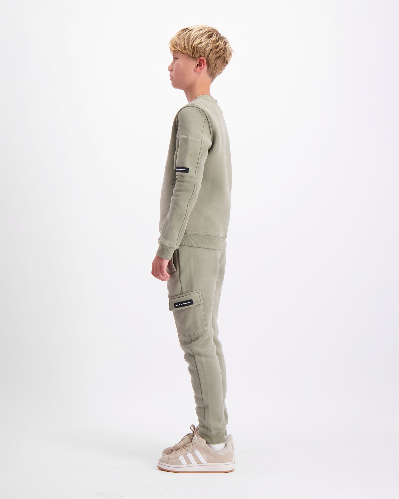 KIDS PLATE SWEATER SET | Grün