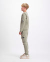 KIDS PLATE SWEATER SET | Grün