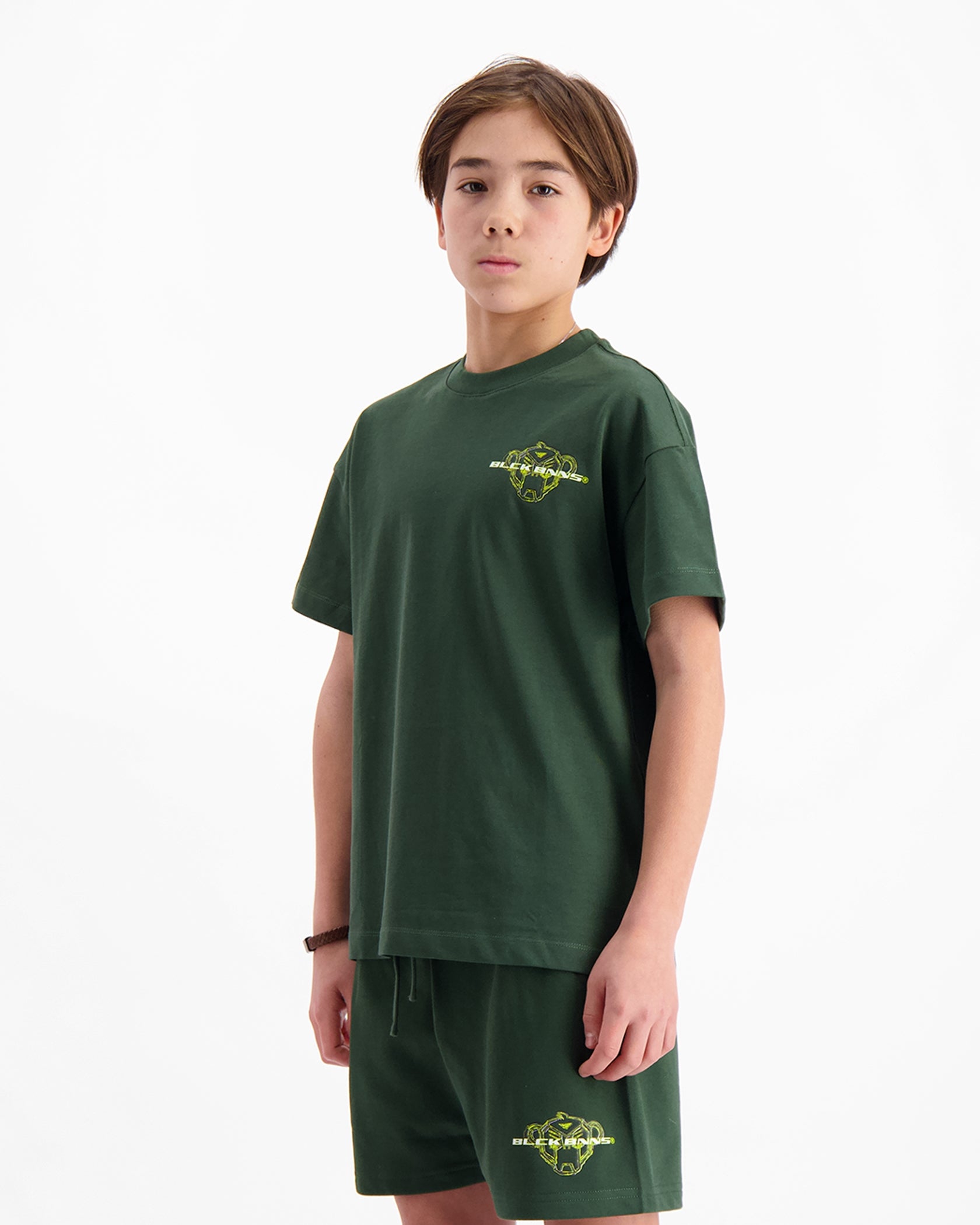 KIDS SKETCH TWINSET | Forrest Green