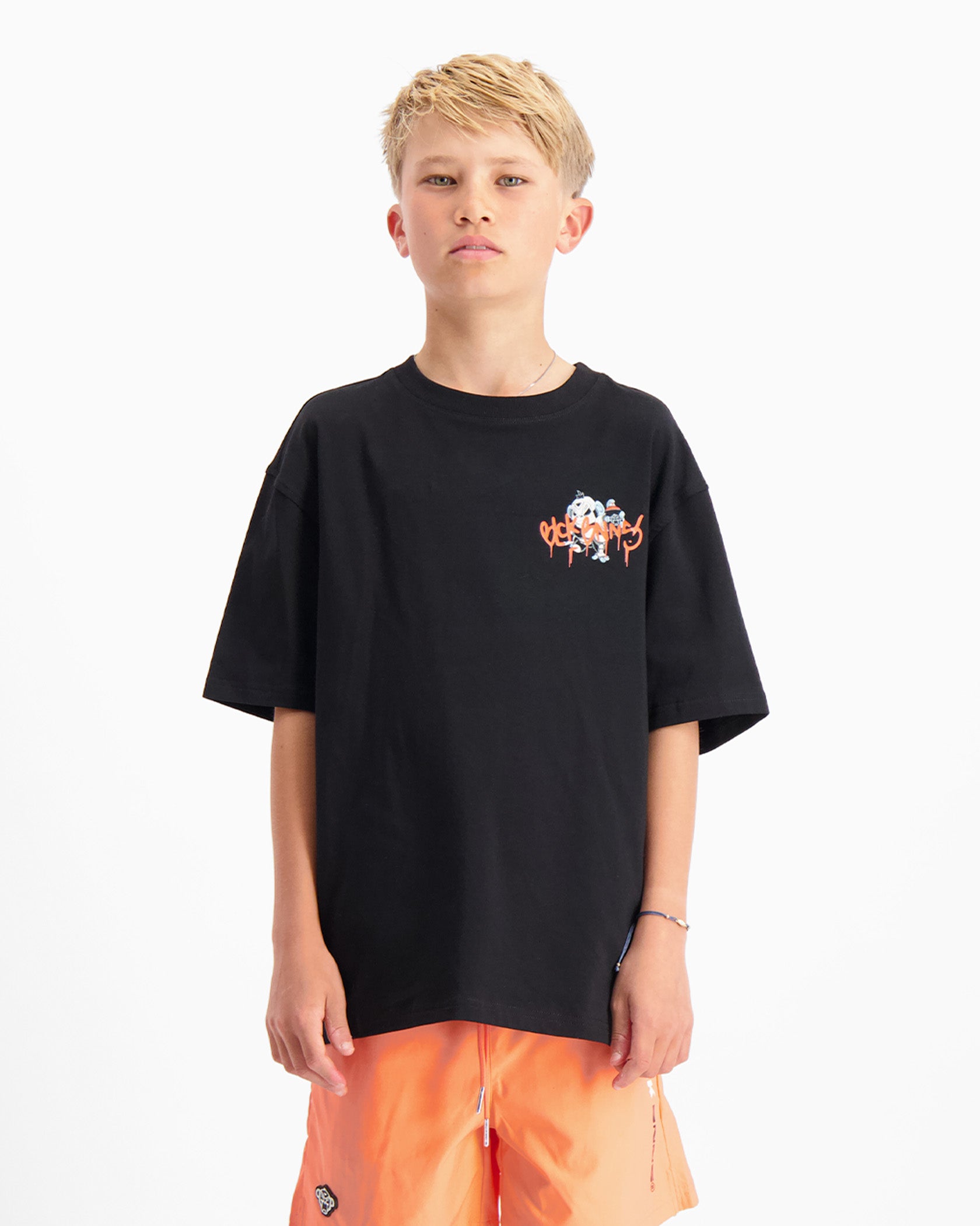 KIDS SPRAYED T-SHIRT | Schwarz