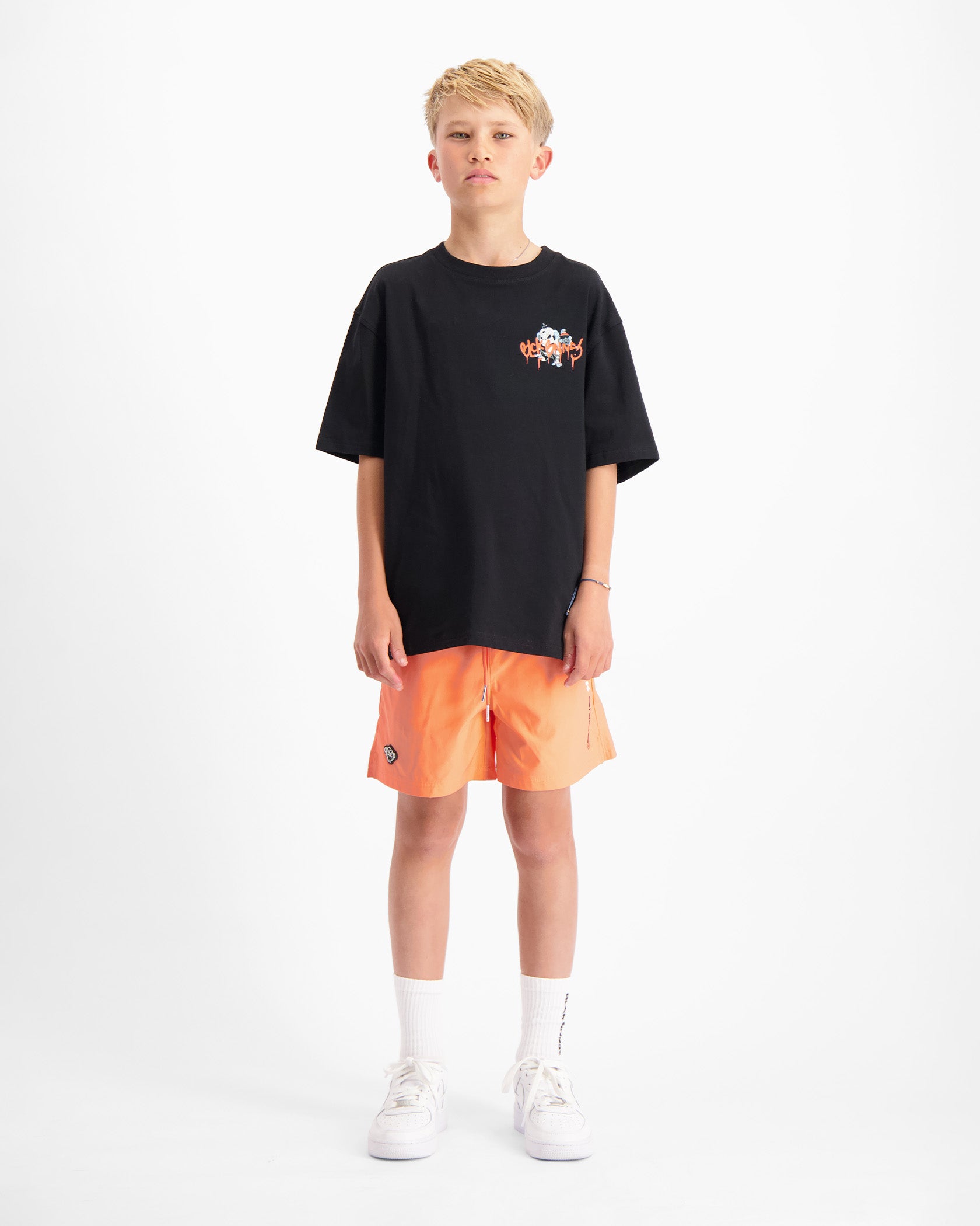 KIDS SPRAYED T-SHIRT | Schwarz