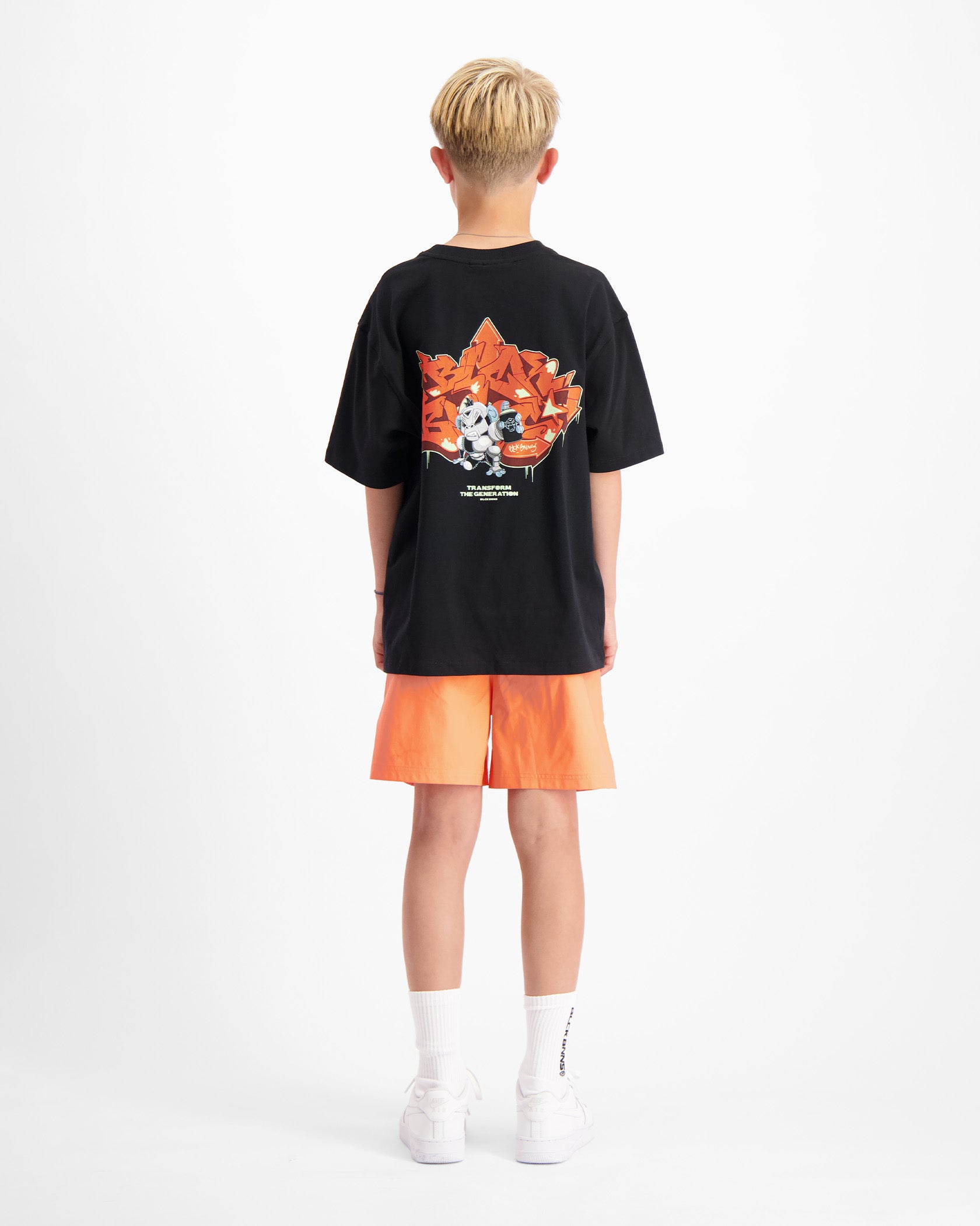 KIDS SPRAYED T-SHIRT | Schwarz