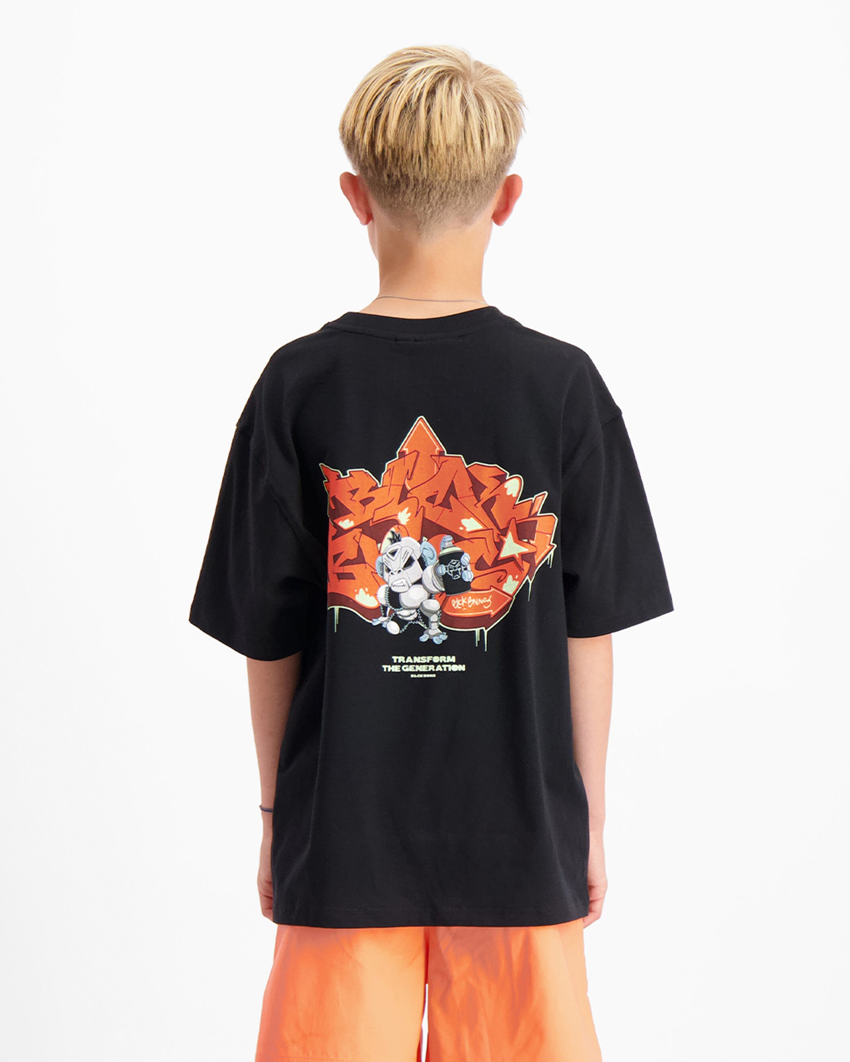 KIDS SPRAYED T-SHIRT | Schwarz
