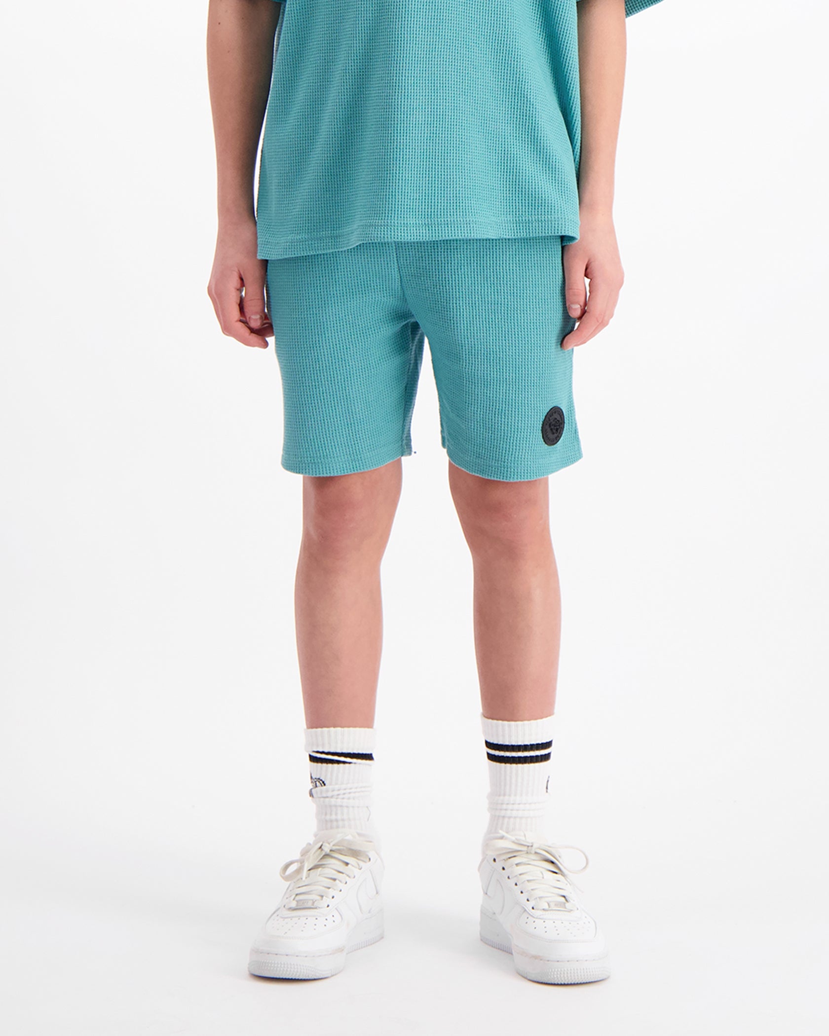 KIDS WAFFLE SHORTS | Grün