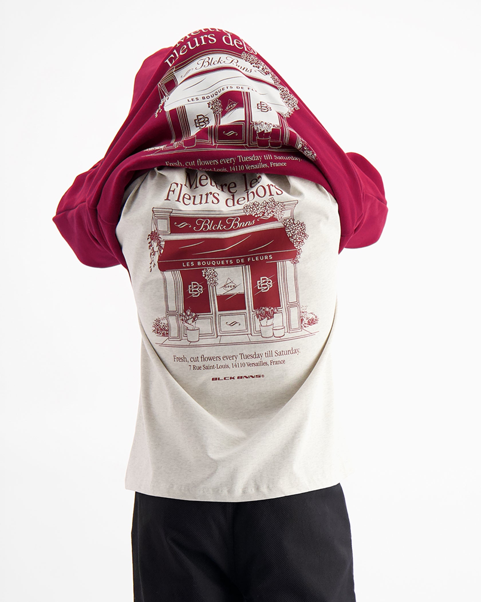 LES FLEURS HOODIE | Burgundy