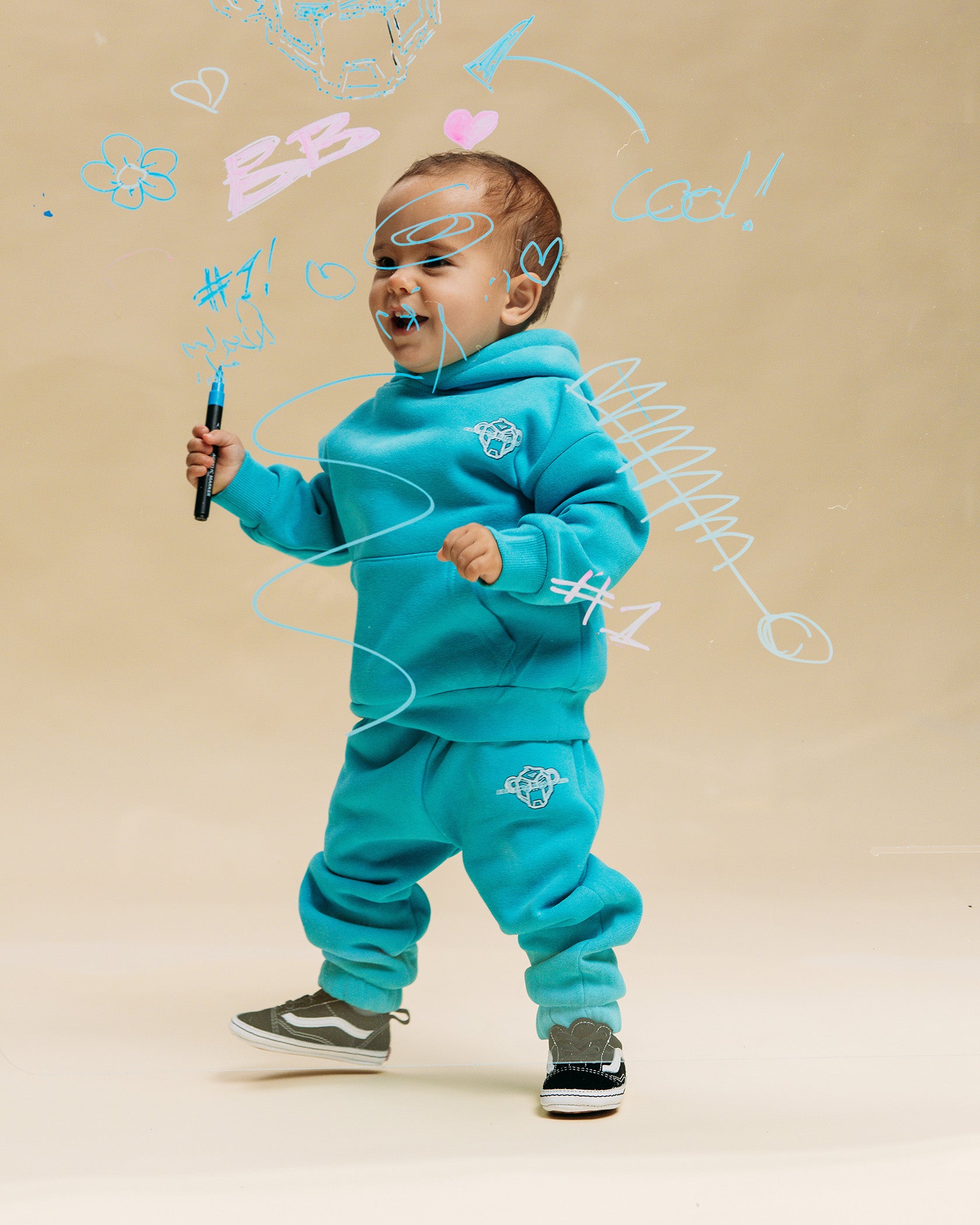 MC SKETCH SWEATSUIT | Blau