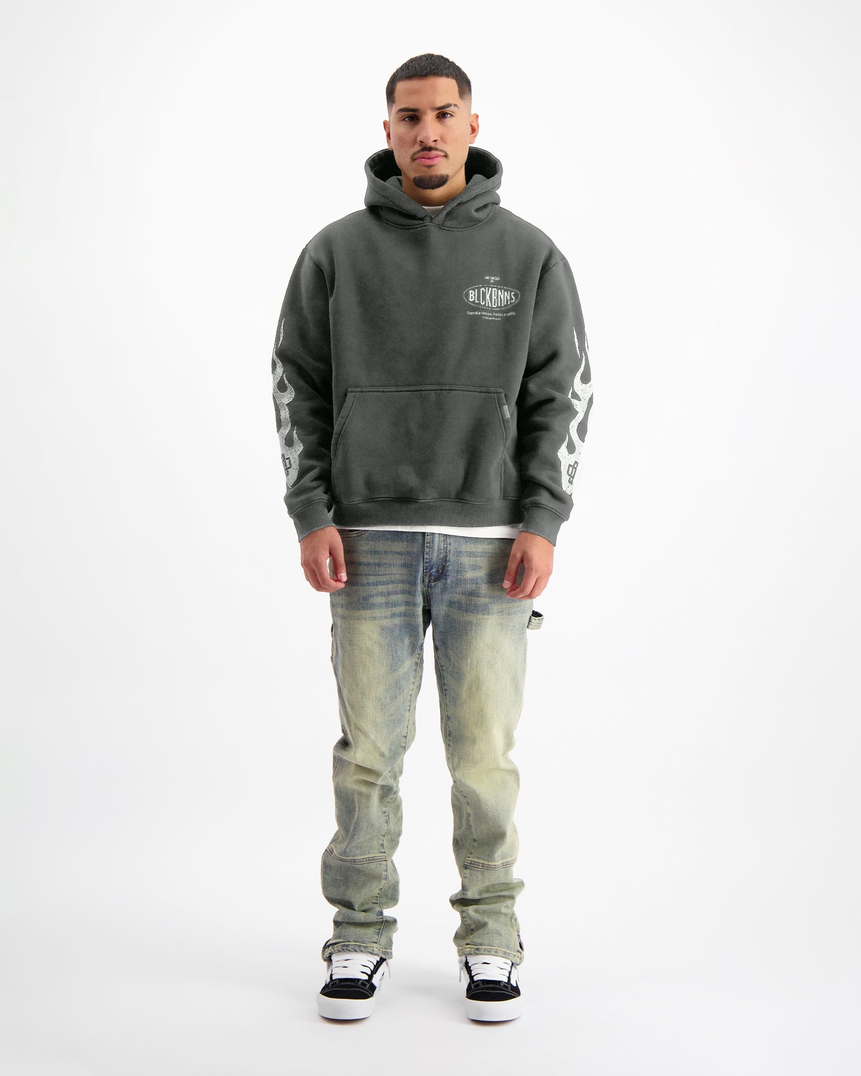 MONO FLAME HOODIE | Schwarz