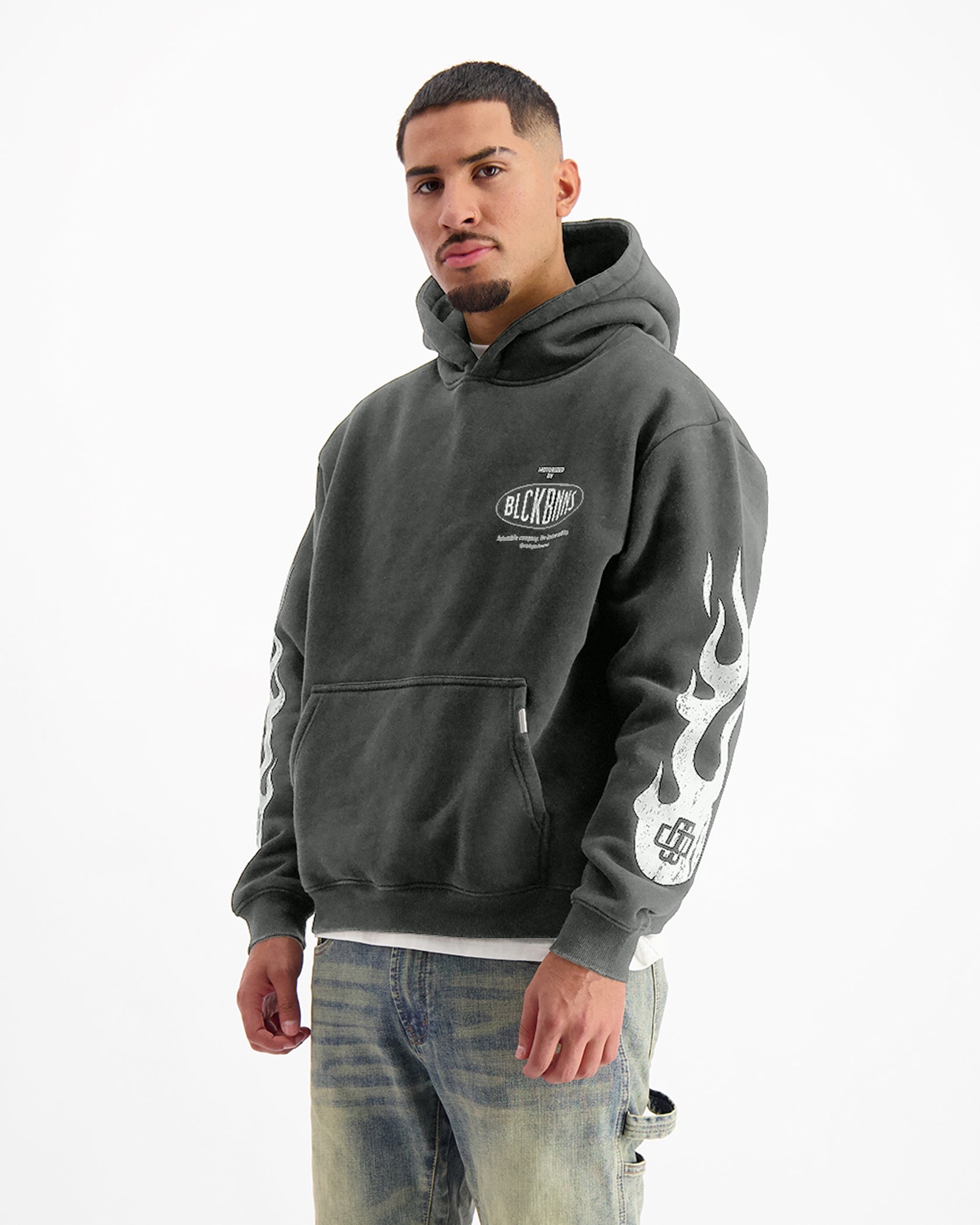 MONO FLAME HOODIE | Schwarz