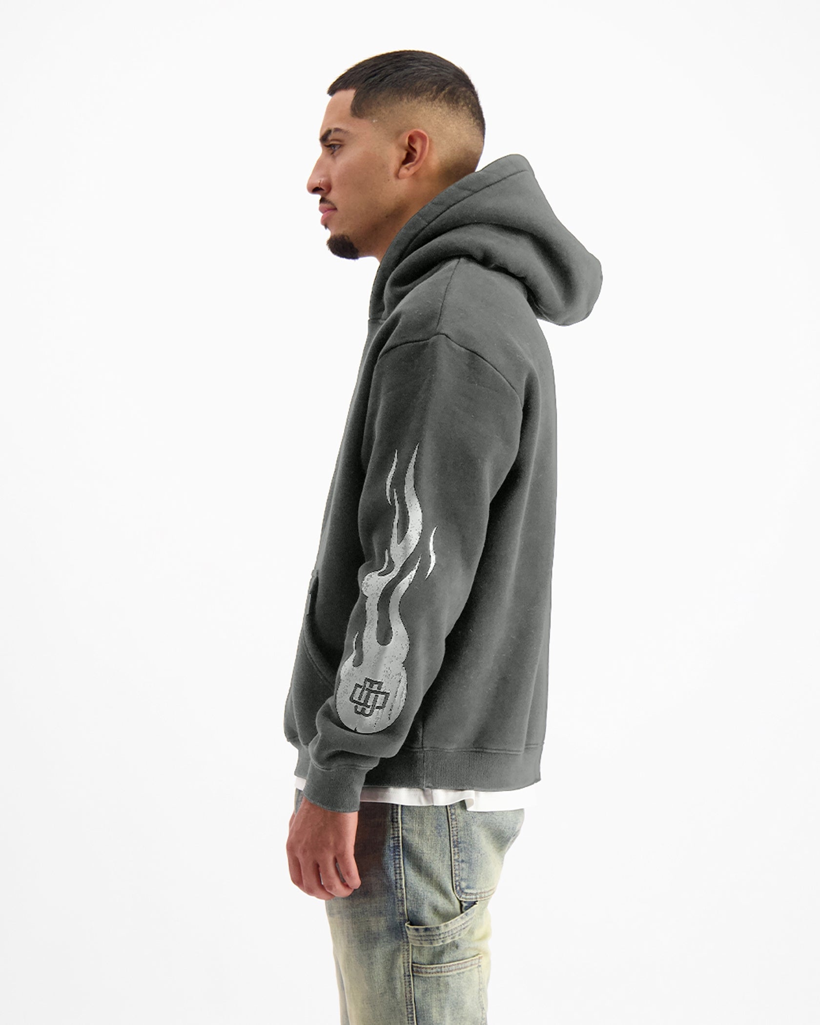MONO FLAME HOODIE | Schwarz