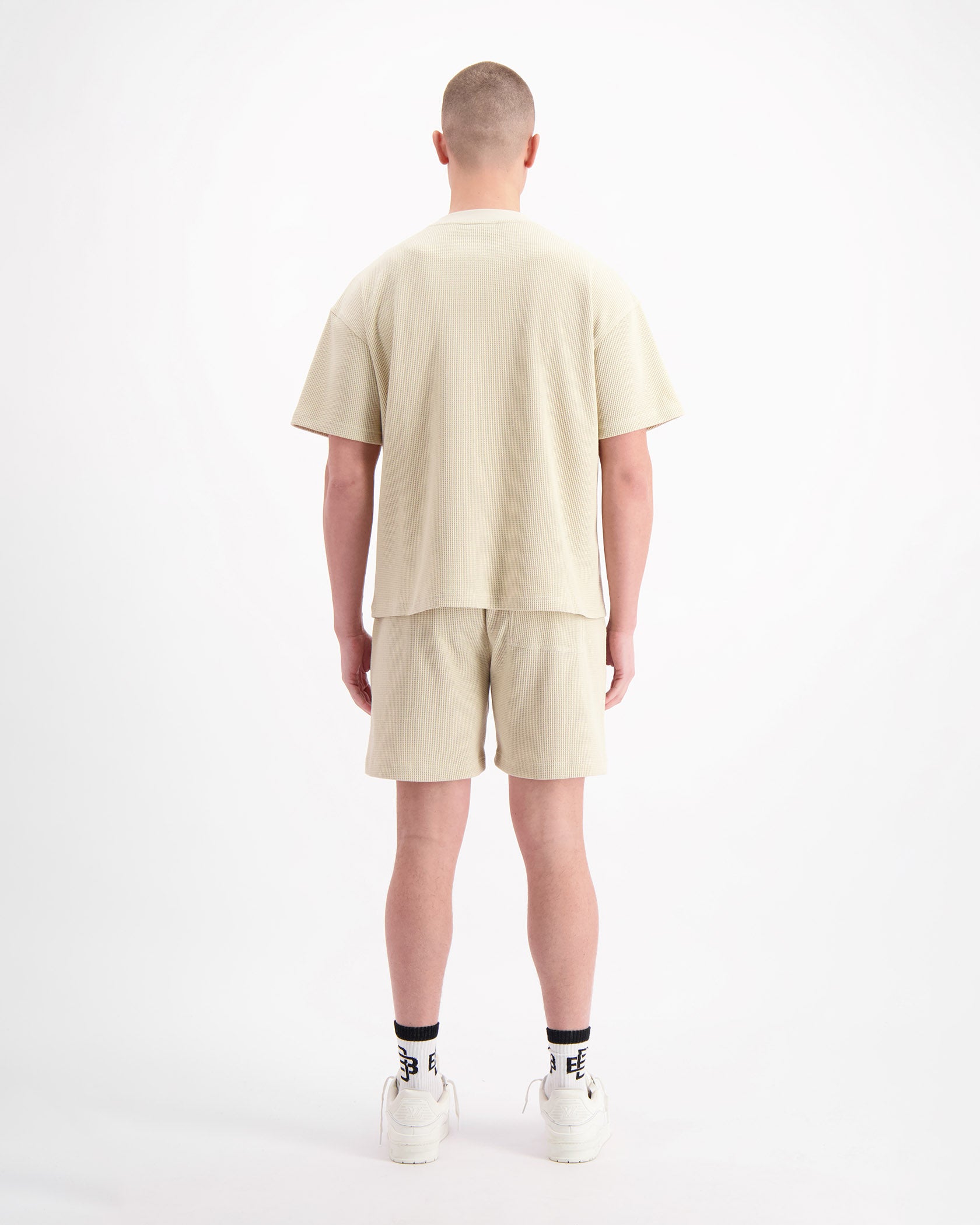 MONOGRAM WAFFLE SET | Beige