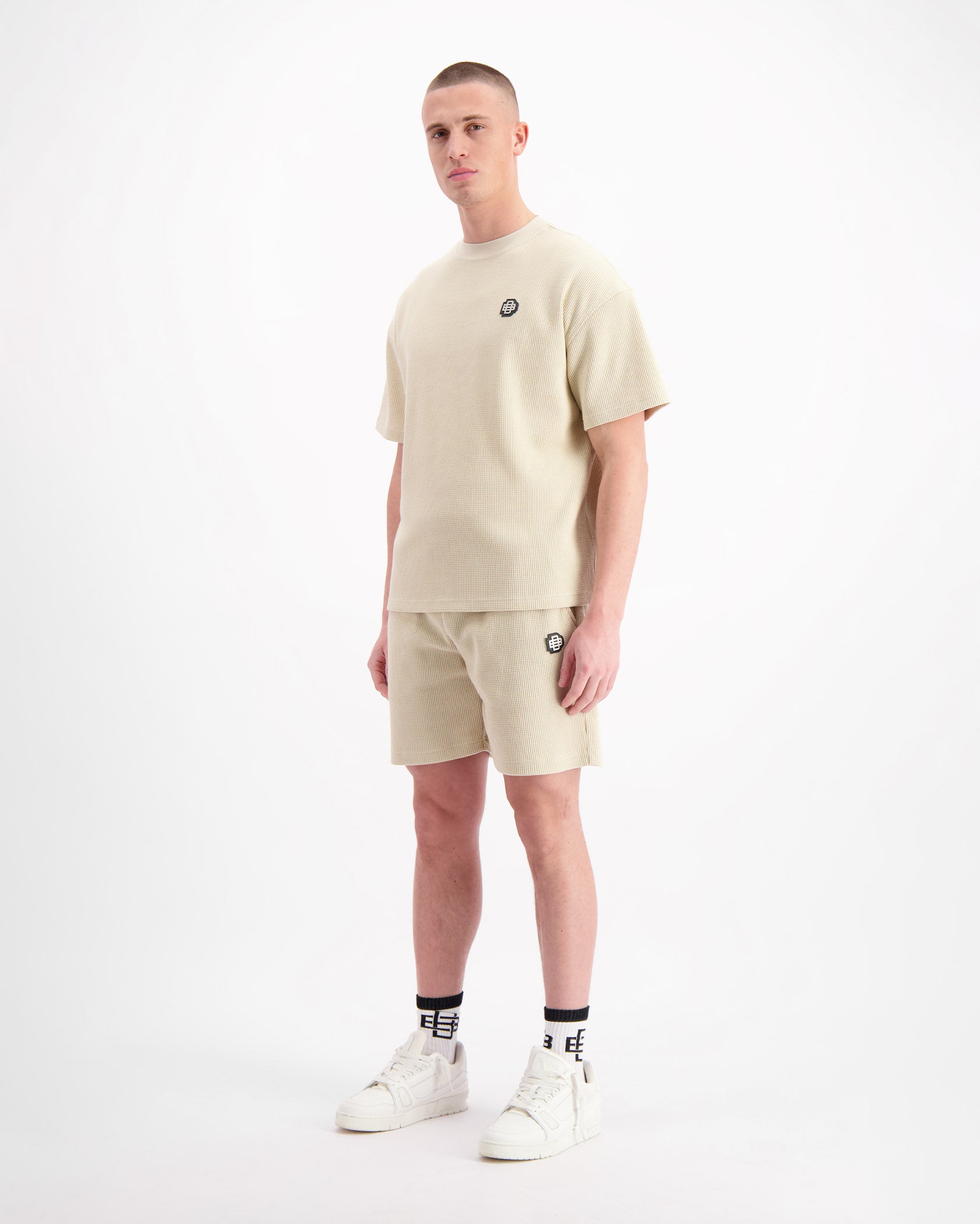 MONOGRAM WAFFLE SET | Beige