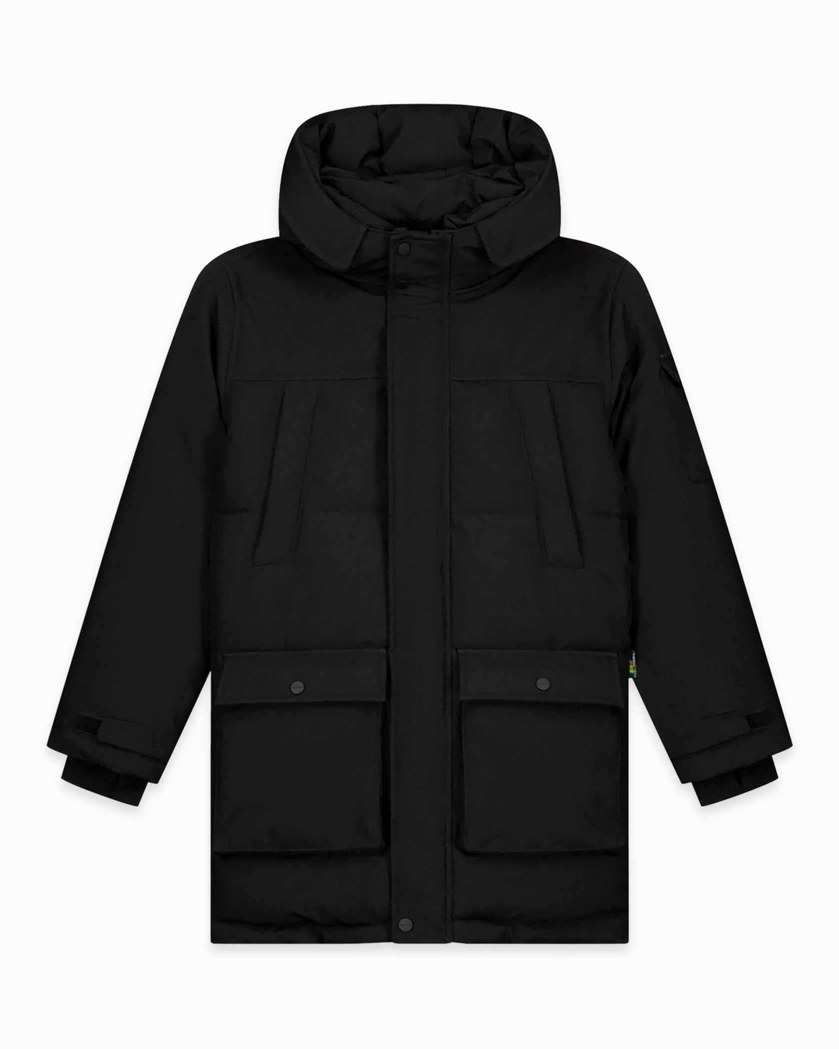 KIDS PLATE PARKA JACKET | Schwarz