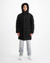 KIDS PLATE PARKA JACKET | Schwarz