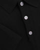 RIBBED KNIT POLO | Schwarz